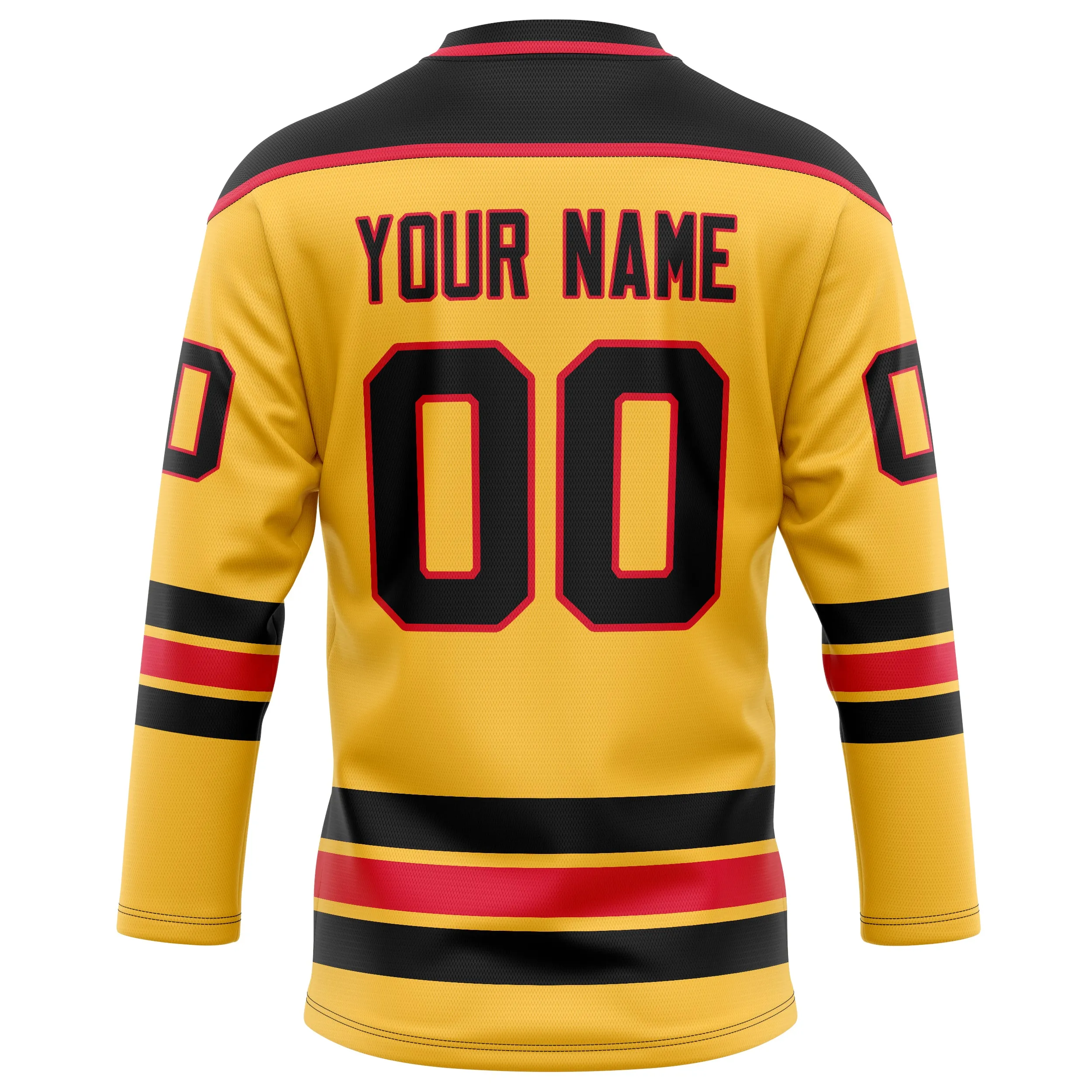 Custom Gold Black Solid Colour Hockey Jersey sold by Tailorly product image thumbnail 4