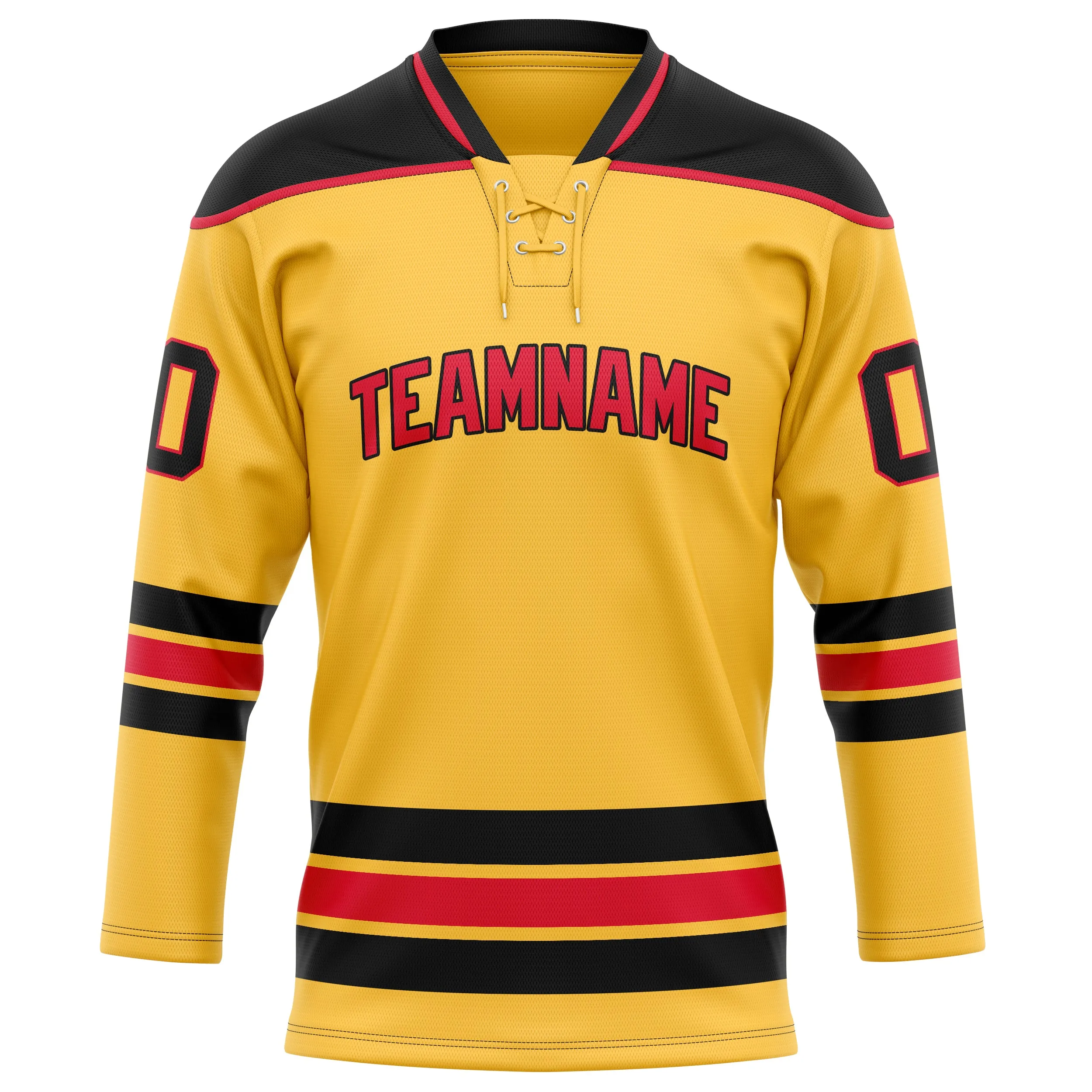 Custom Gold Black Solid Colour Hockey Jersey sold by Tailorly product image thumbnail 2