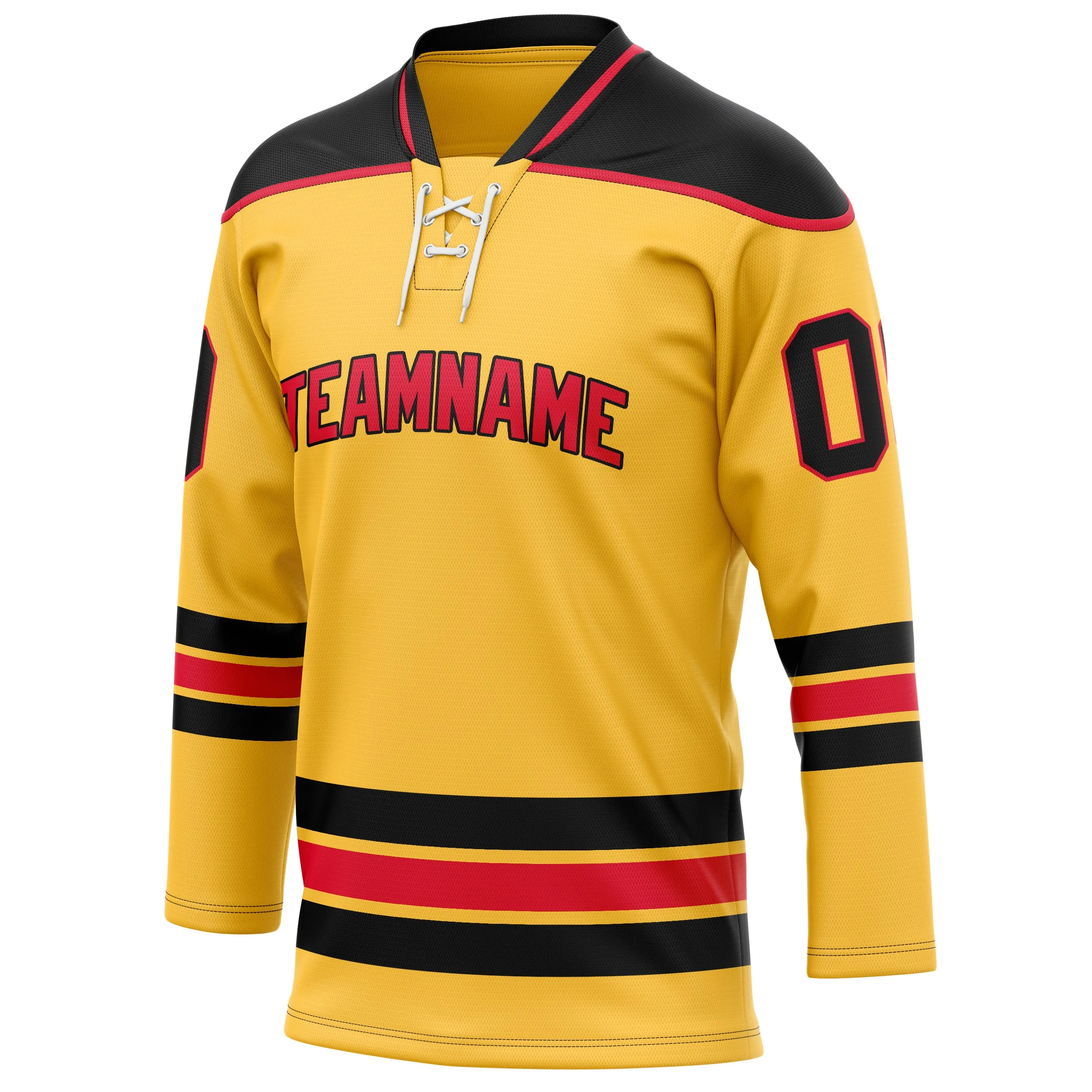 Custom Gold Black Solid Colour Hockey Jersey sold by Tailorly product image thumbnail 3