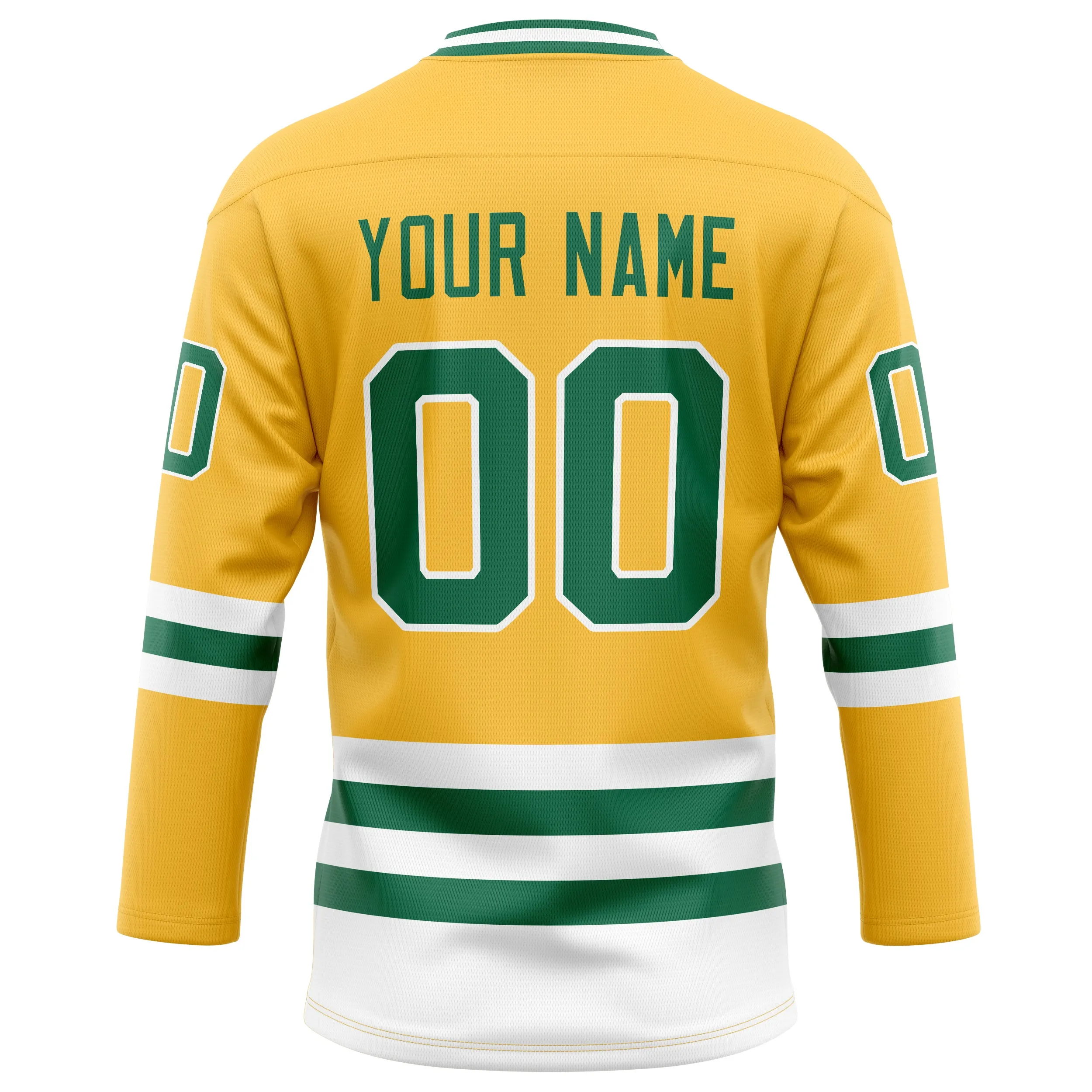 Custom Gold Kelly Green Solid Colour Hockey Jersey sold by Tailorly product image thumbnail 4