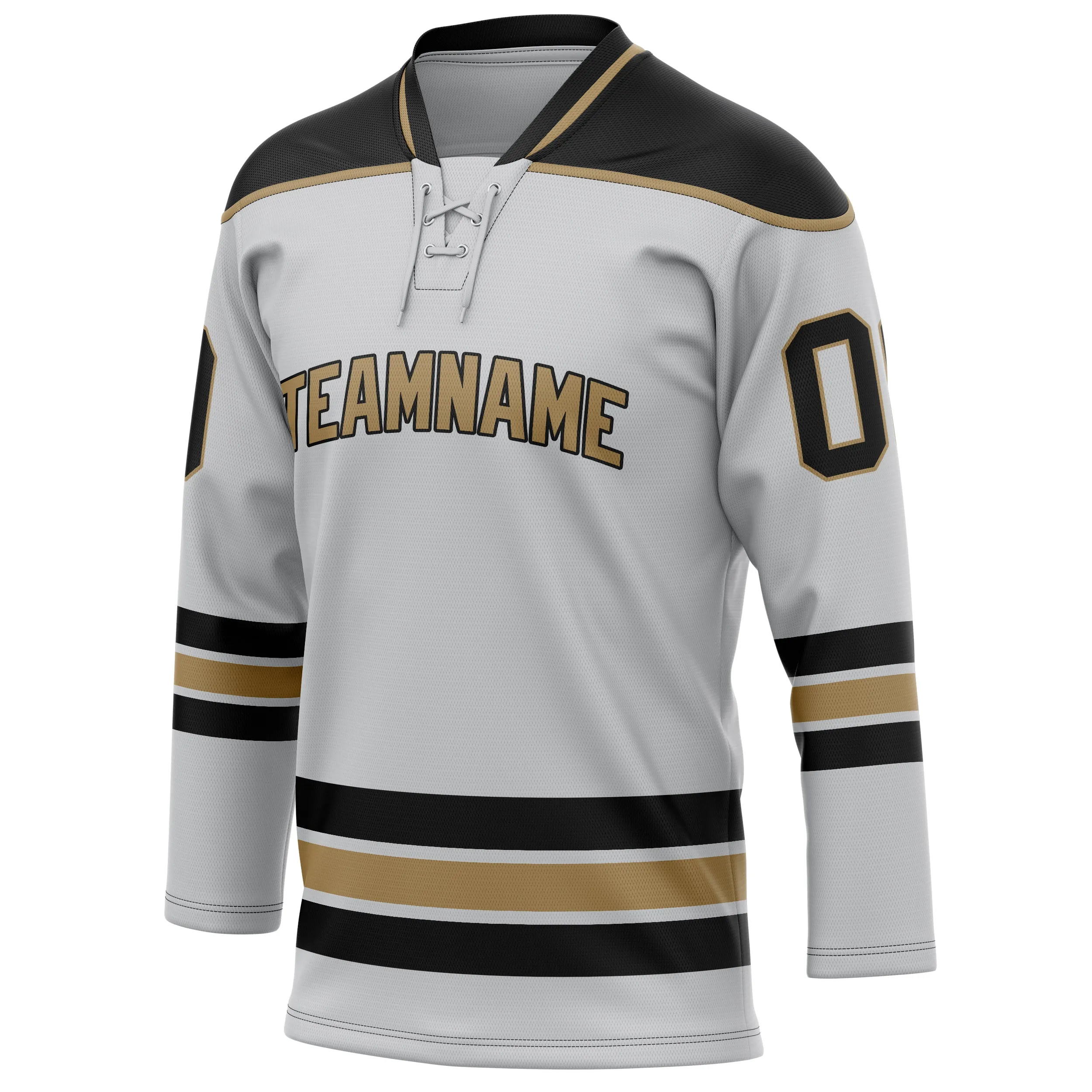Custom Gray Black Solid Colour Hockey Jersey sold by Tailorly product image thumbnail 3