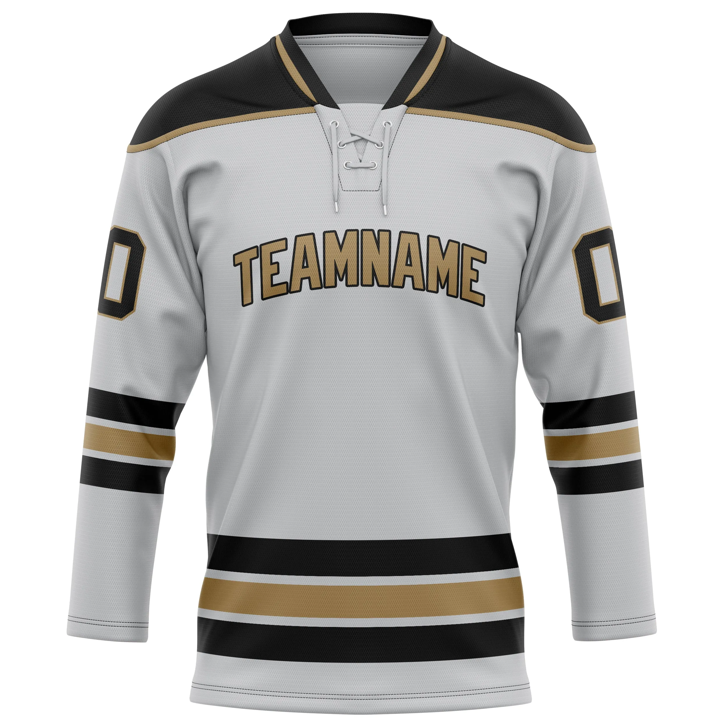 Custom Gray Black Solid Colour Hockey Jersey sold by Tailorly product image thumbnail 2