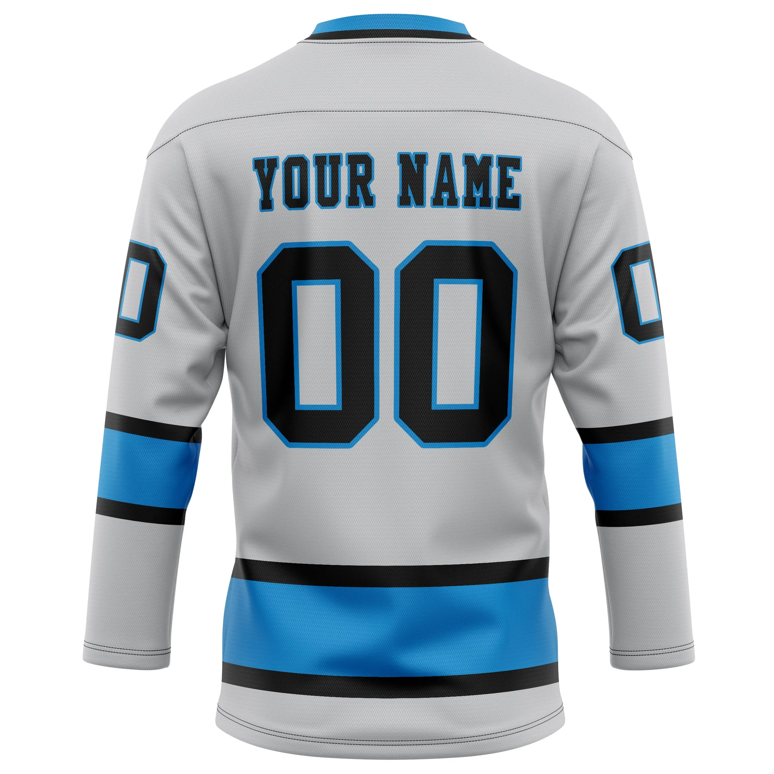 Custom Gray Blue Solid Colour Hockey Jersey sold by Tailorly product image thumbnail 4