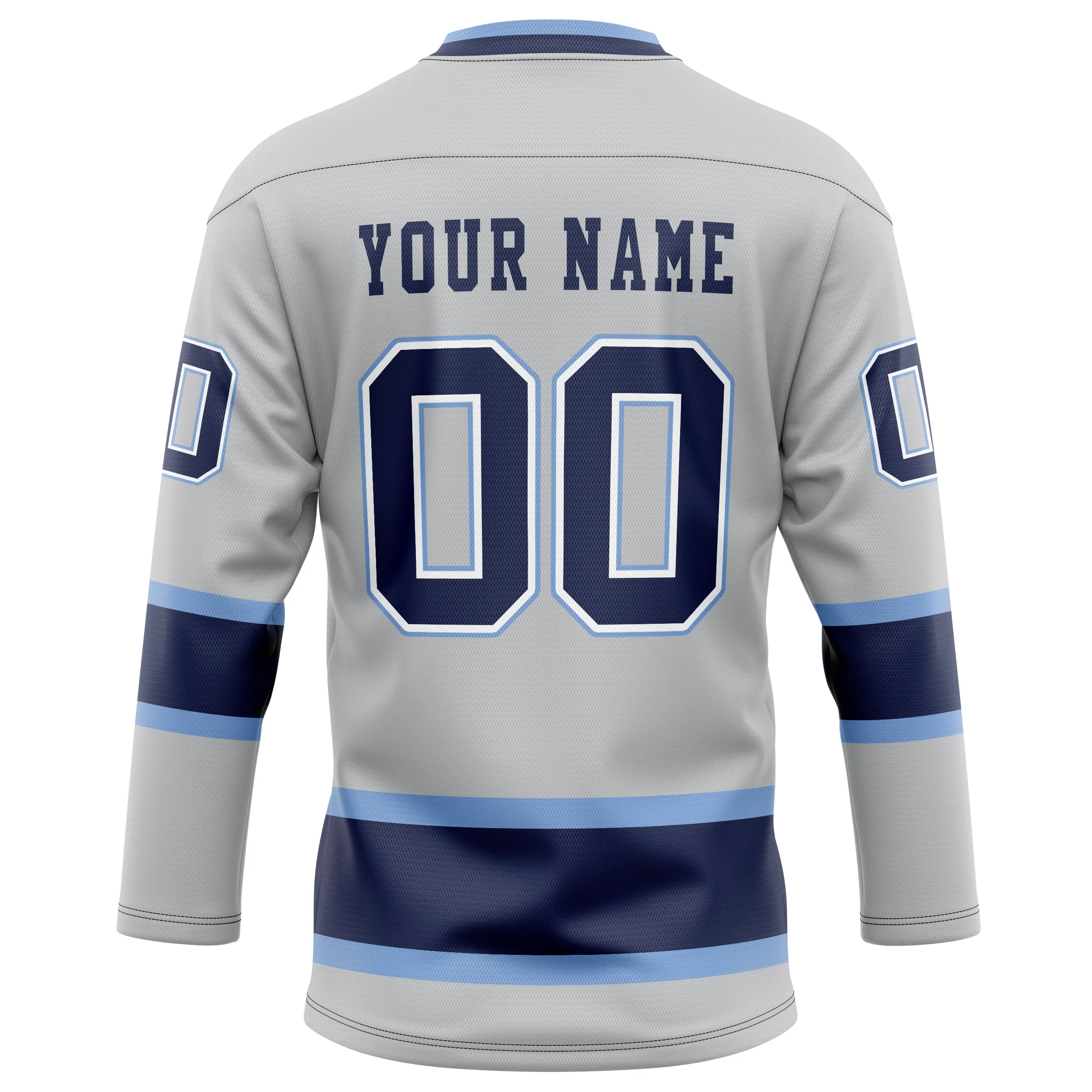 Custom Gray Navy Solid Colour Hockey Jersey sold by Tailorly product image thumbnail 4