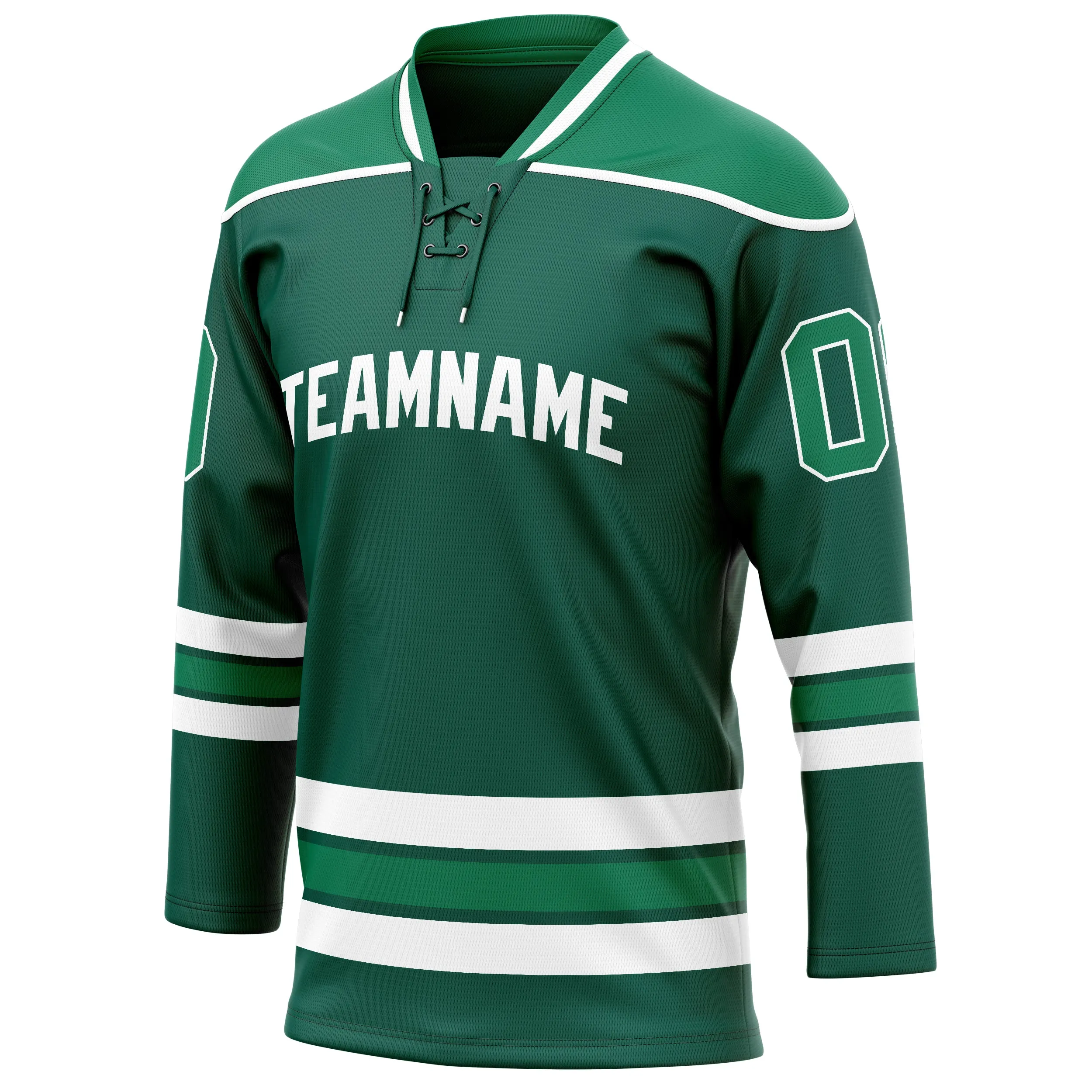Custom Green White Solid Colour Hockey Jersey sold by Tailorly product image thumbnail 3