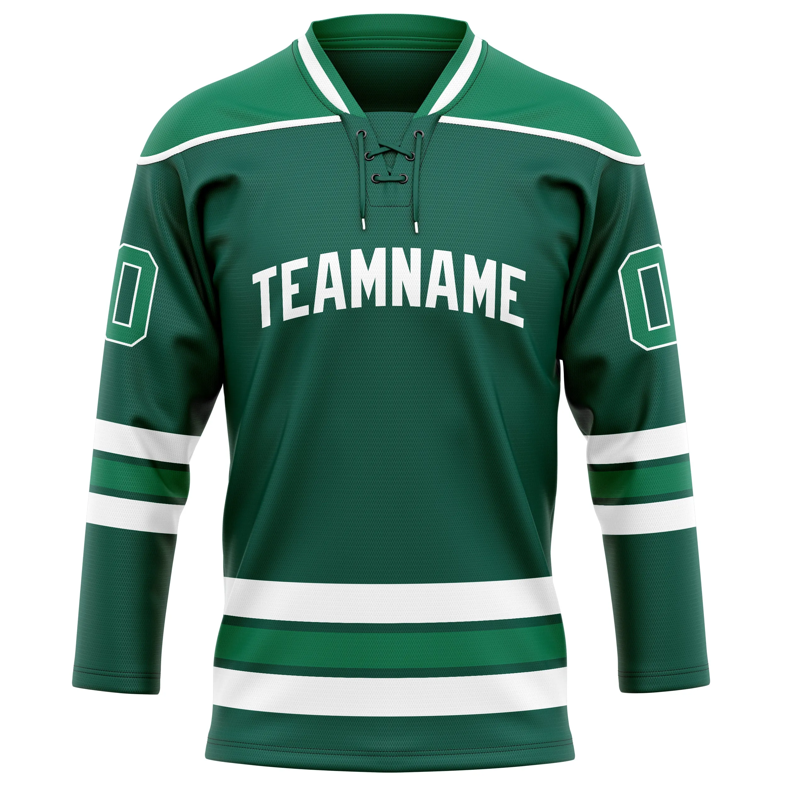 Custom Green White Solid Colour Hockey Jersey sold by Tailorly product image thumbnail 2