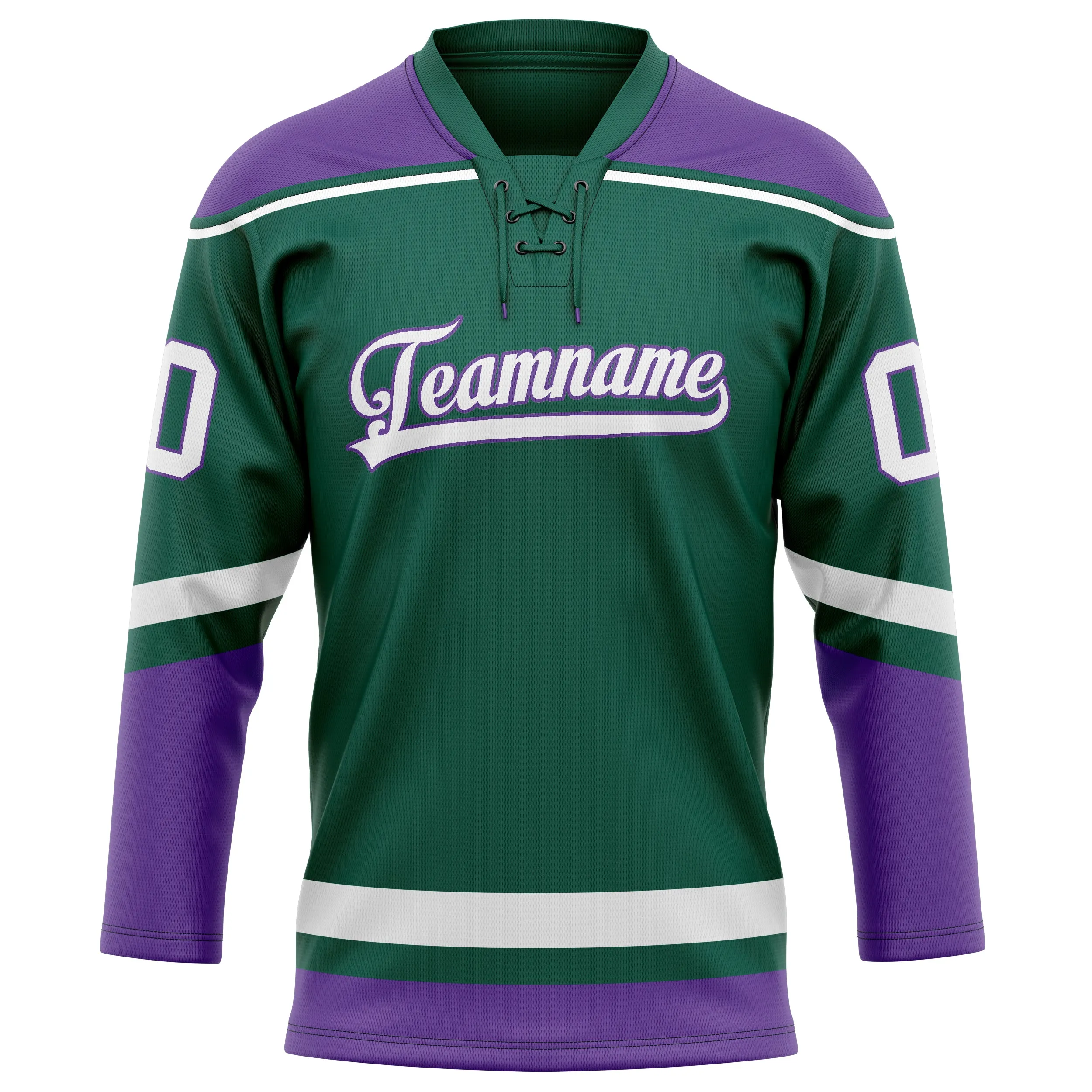 Custom Green Purple Solid Colour Hockey Jersey sold by Tailorly product image thumbnail 2