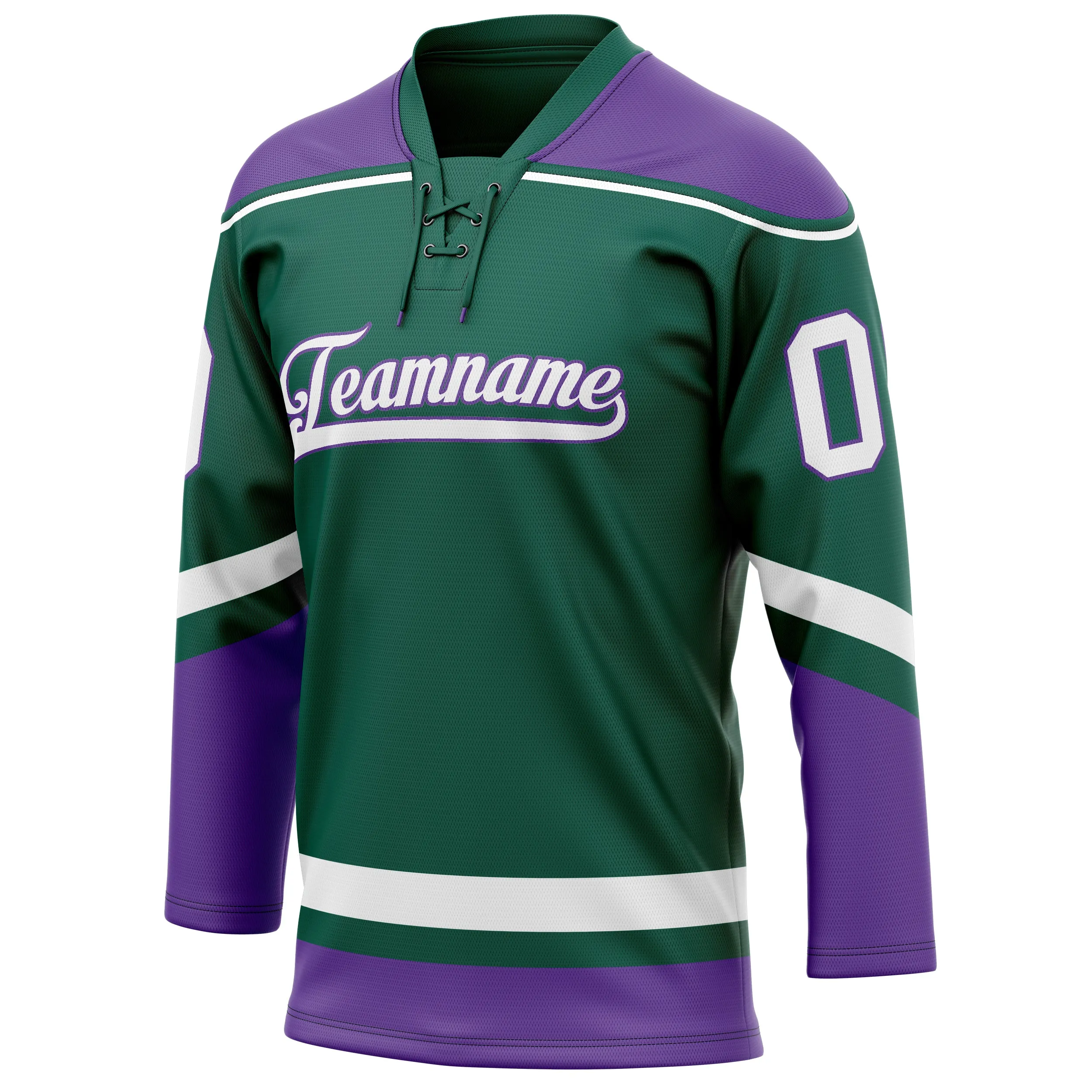 Custom Green Purple Solid Colour Hockey Jersey sold by Tailorly product image thumbnail 3