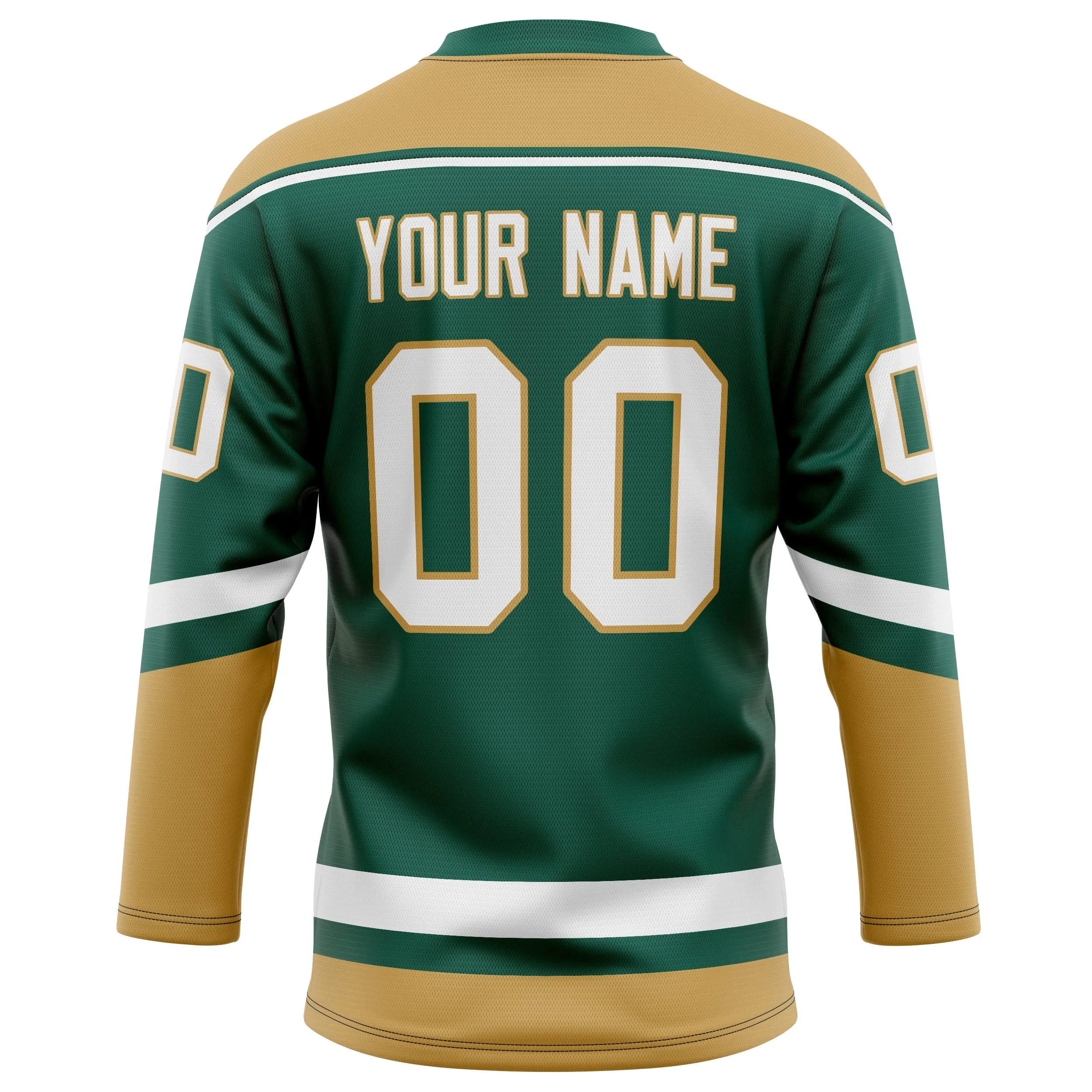 Custom Green Old Gold Solid Colour Hockey Jersey sold by Tailorly product image thumbnail 4