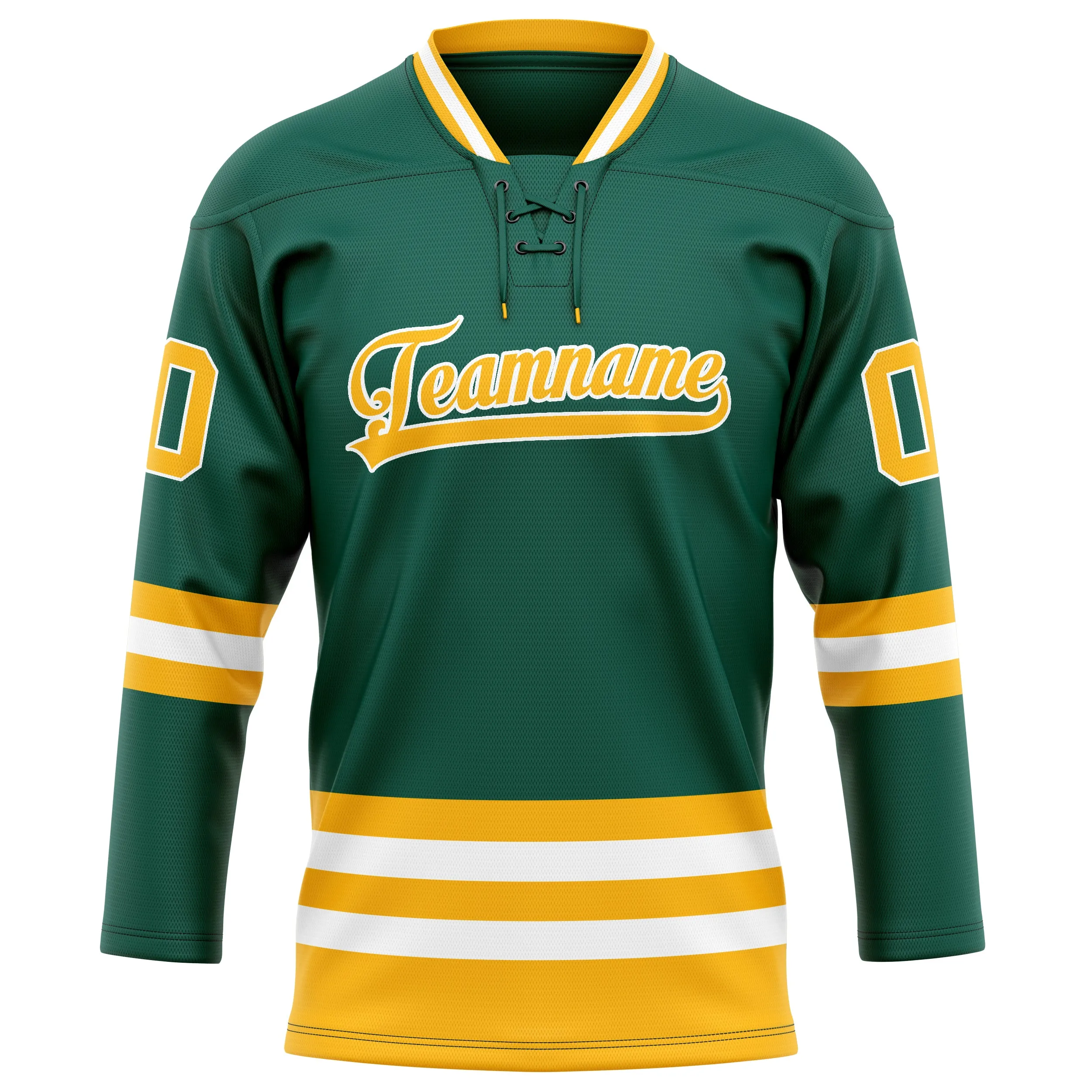 Custom Green Gold Solid Colour Hockey Jersey sold by Tailorly product image thumbnail 2