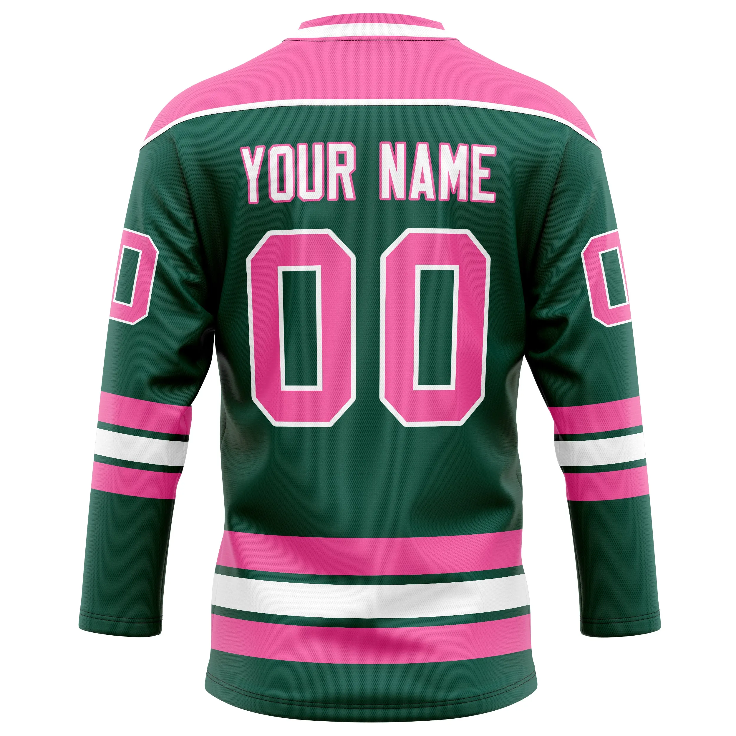 Custom Green Pink Solid Colour Hockey Jersey sold by Tailorly product image thumbnail 4