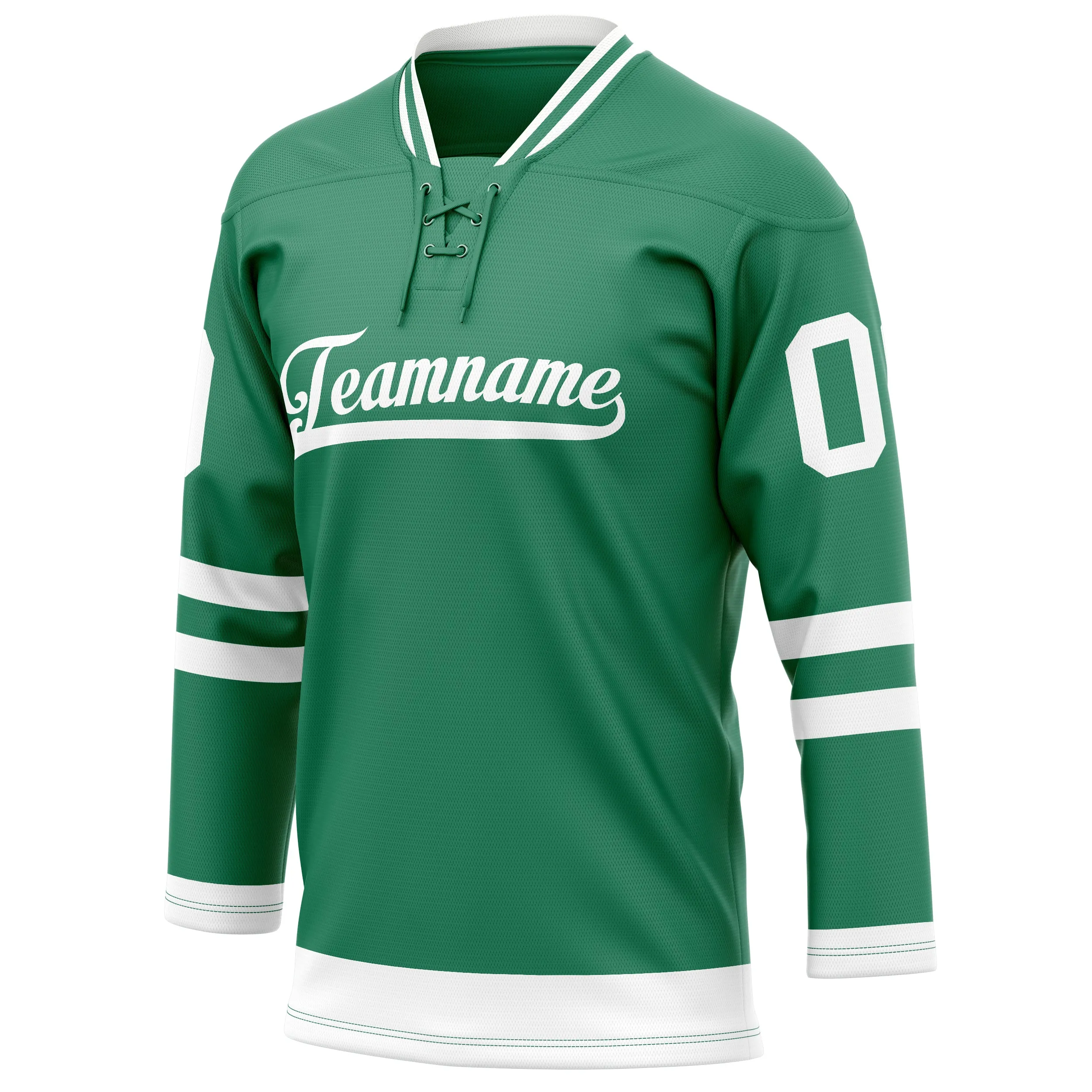 Custom Green White Solid Colour Hockey Jersey sold by Tailorly product image thumbnail 3