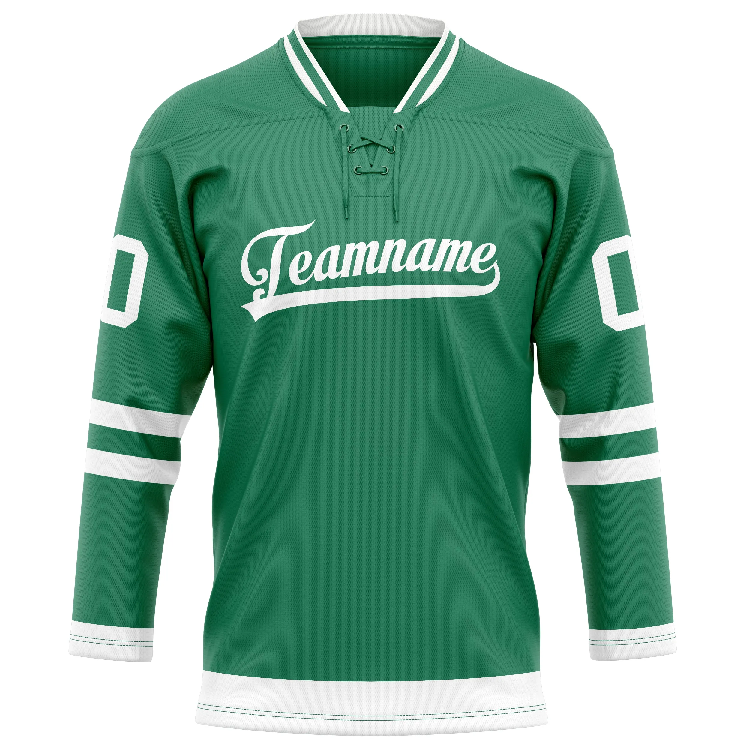 Custom Green White Solid Colour Hockey Jersey sold by Tailorly product image thumbnail 2
