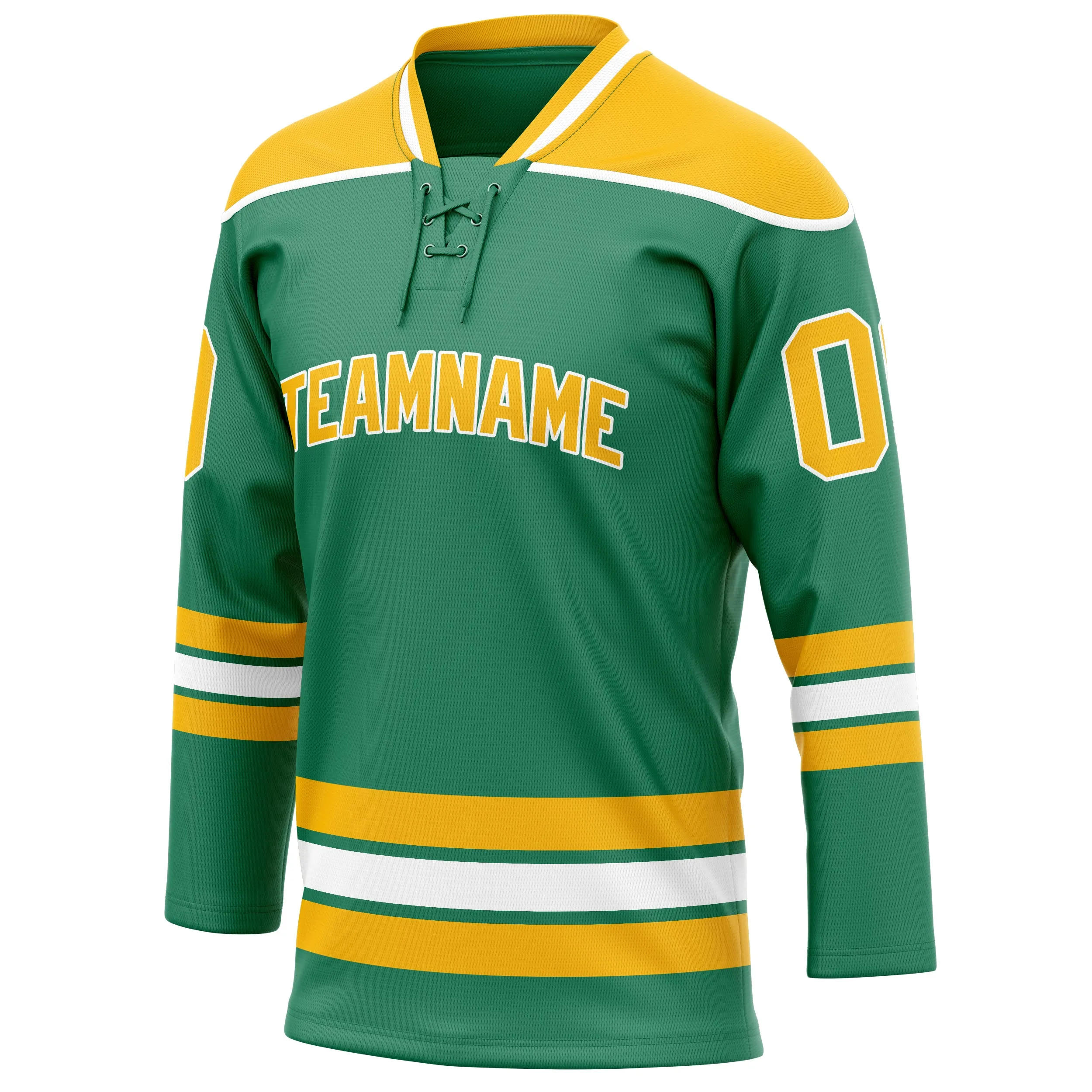 Custom Green Gold Solid Colour Hockey Jersey sold by Tailorly product image thumbnail 3