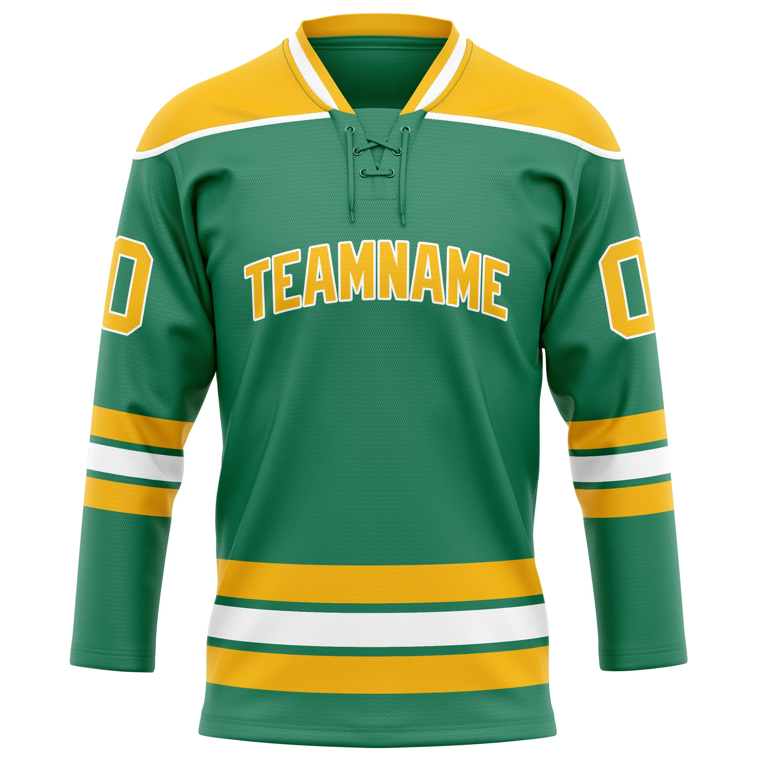 Custom Green Gold Solid Colour Hockey Jersey sold by Tailorly product image thumbnail 2