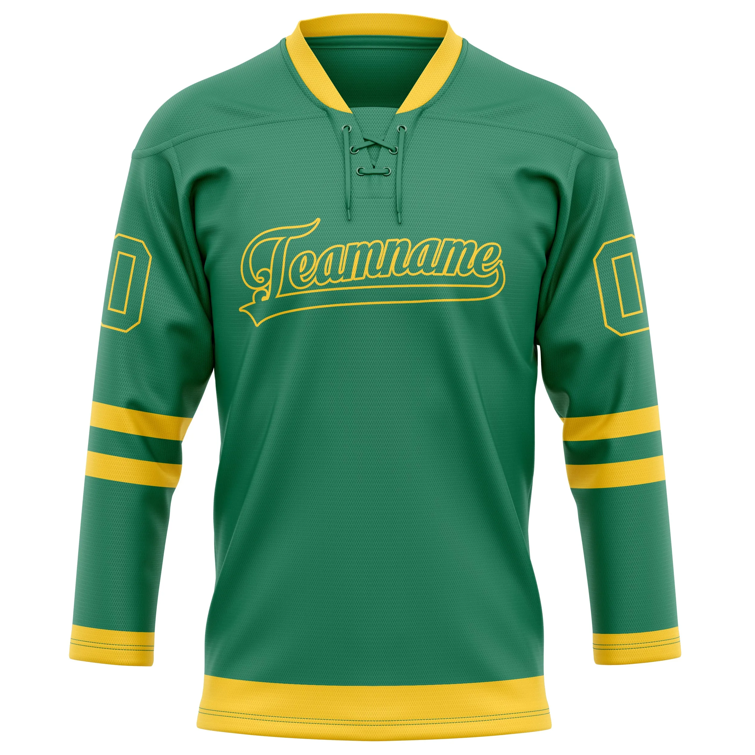 Custom Green Gold Solid Colour Hockey Jersey sold by Tailorly product image thumbnail 2
