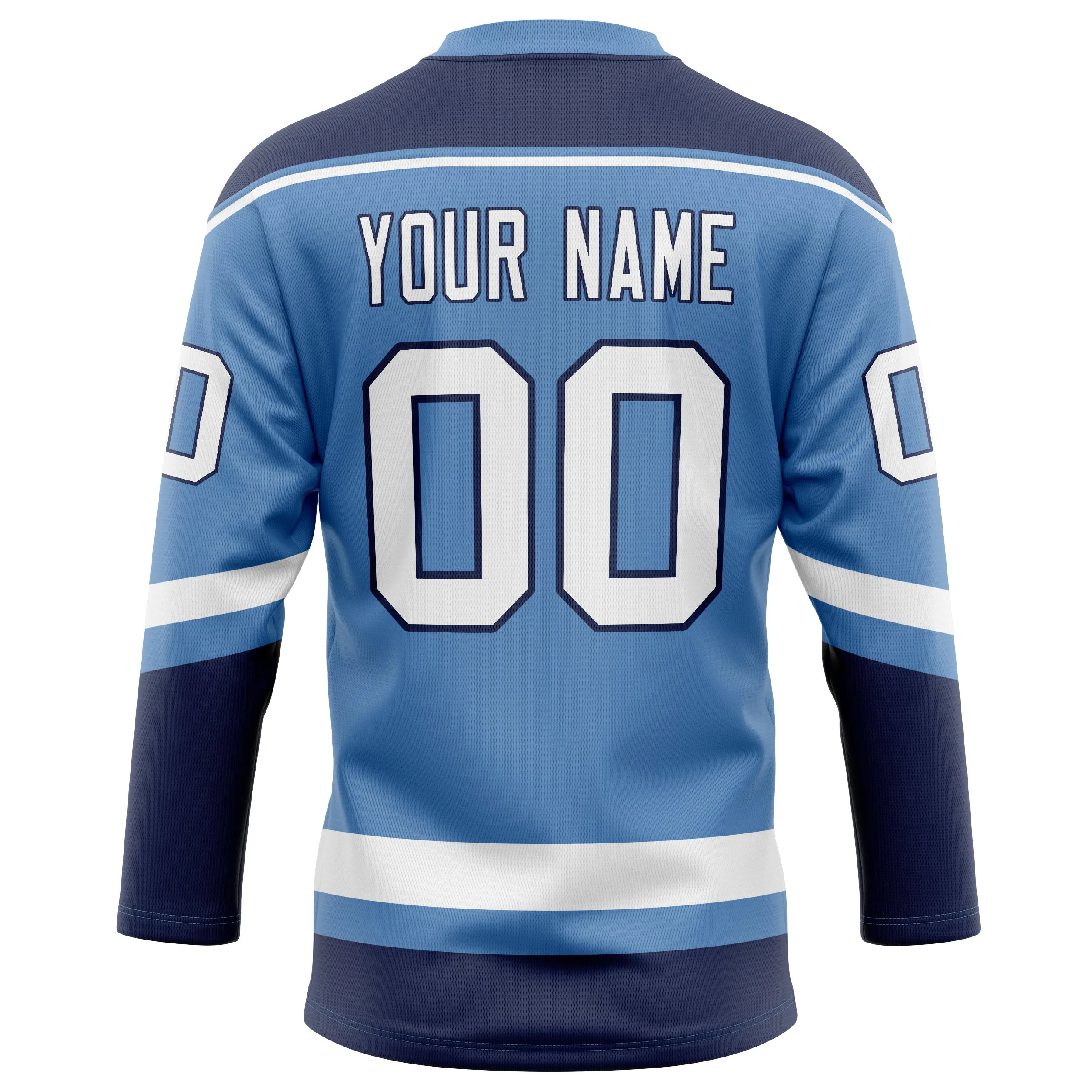 Custom Light Blue Navy Solid Colour Hockey Jersey sold by Tailorly product image thumbnail 4