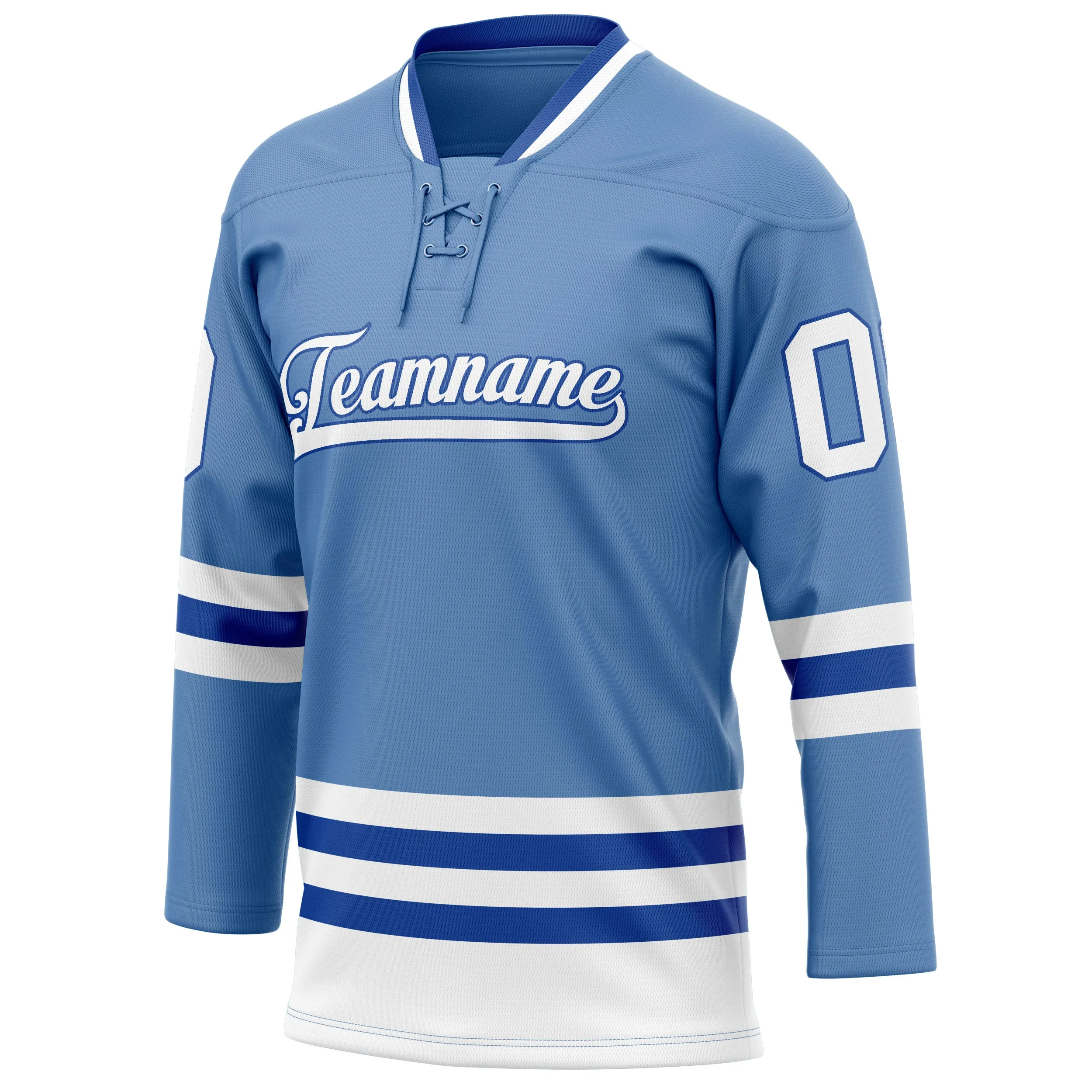 Custom Light Blue Royal Solid Colour Hockey Jersey sold by Tailorly product image thumbnail 3