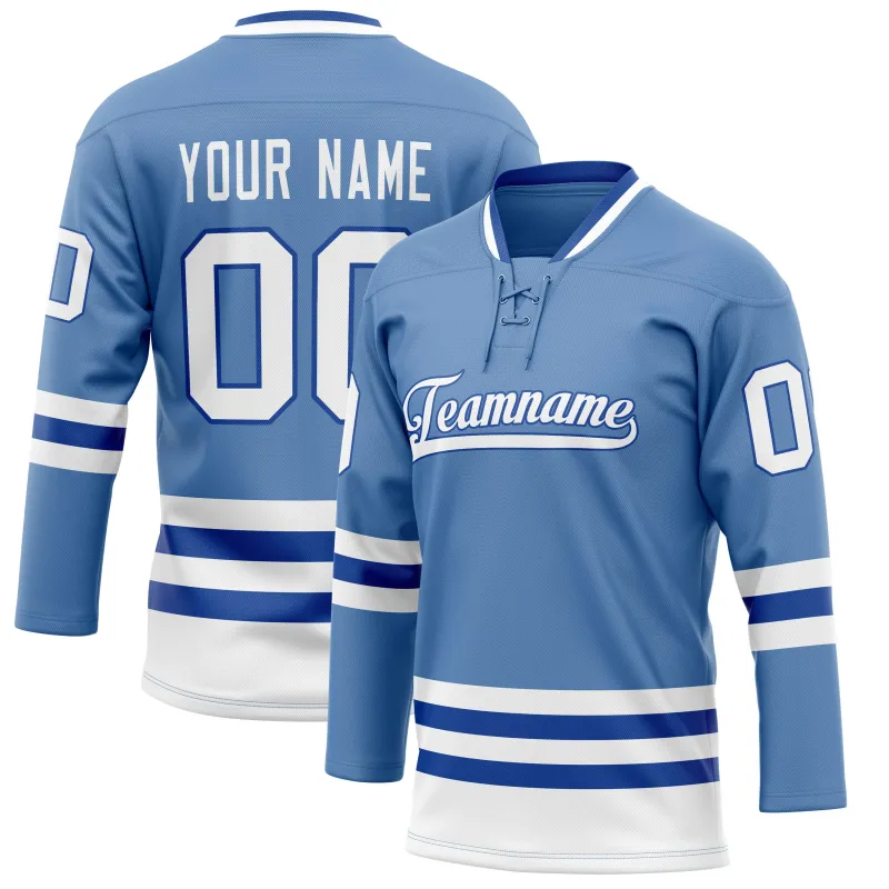 Custom Light Blue Royal Solid Colour Hockey Jersey sold by Tailorly