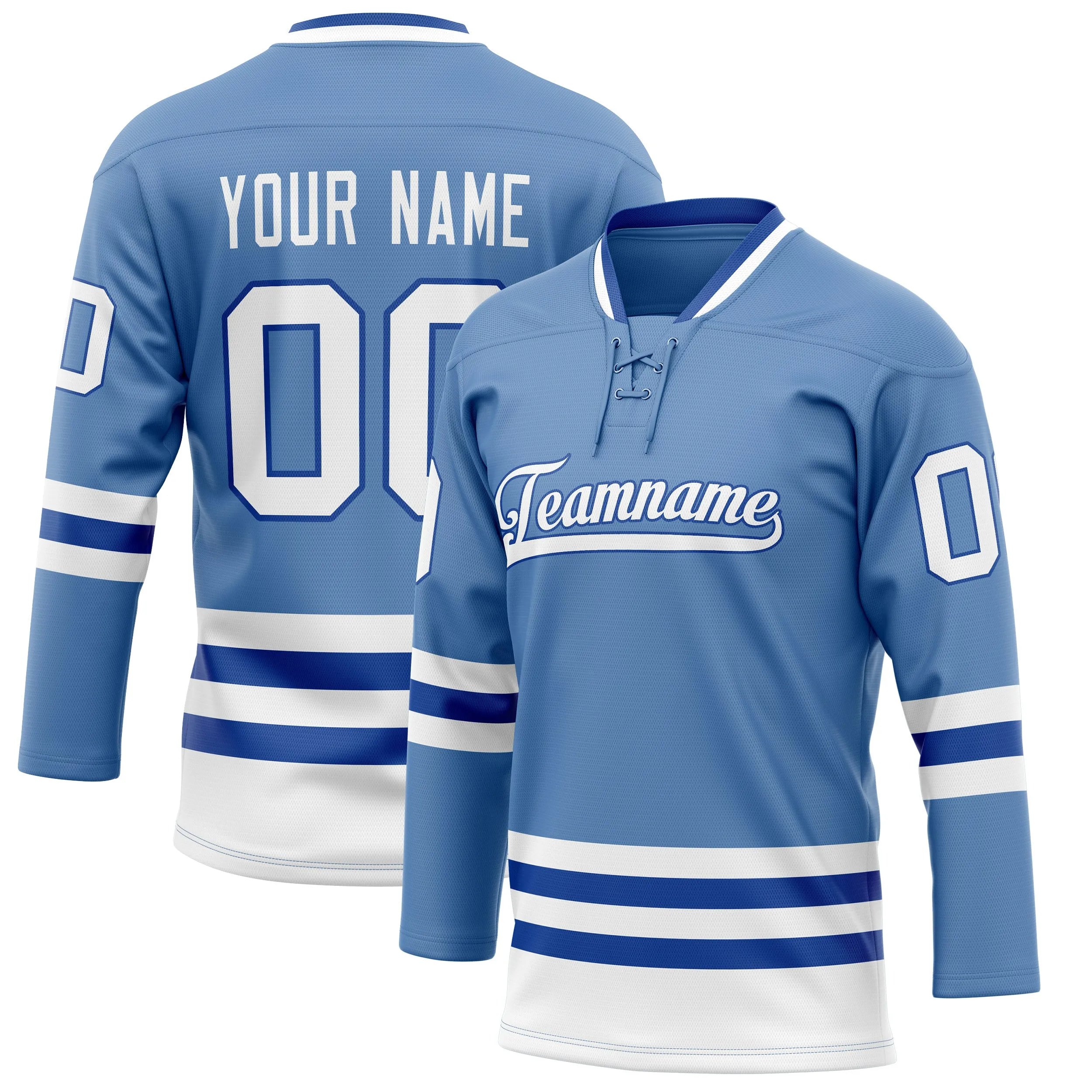 Custom Light Blue Royal Solid Colour Hockey Jersey sold by Tailorly
