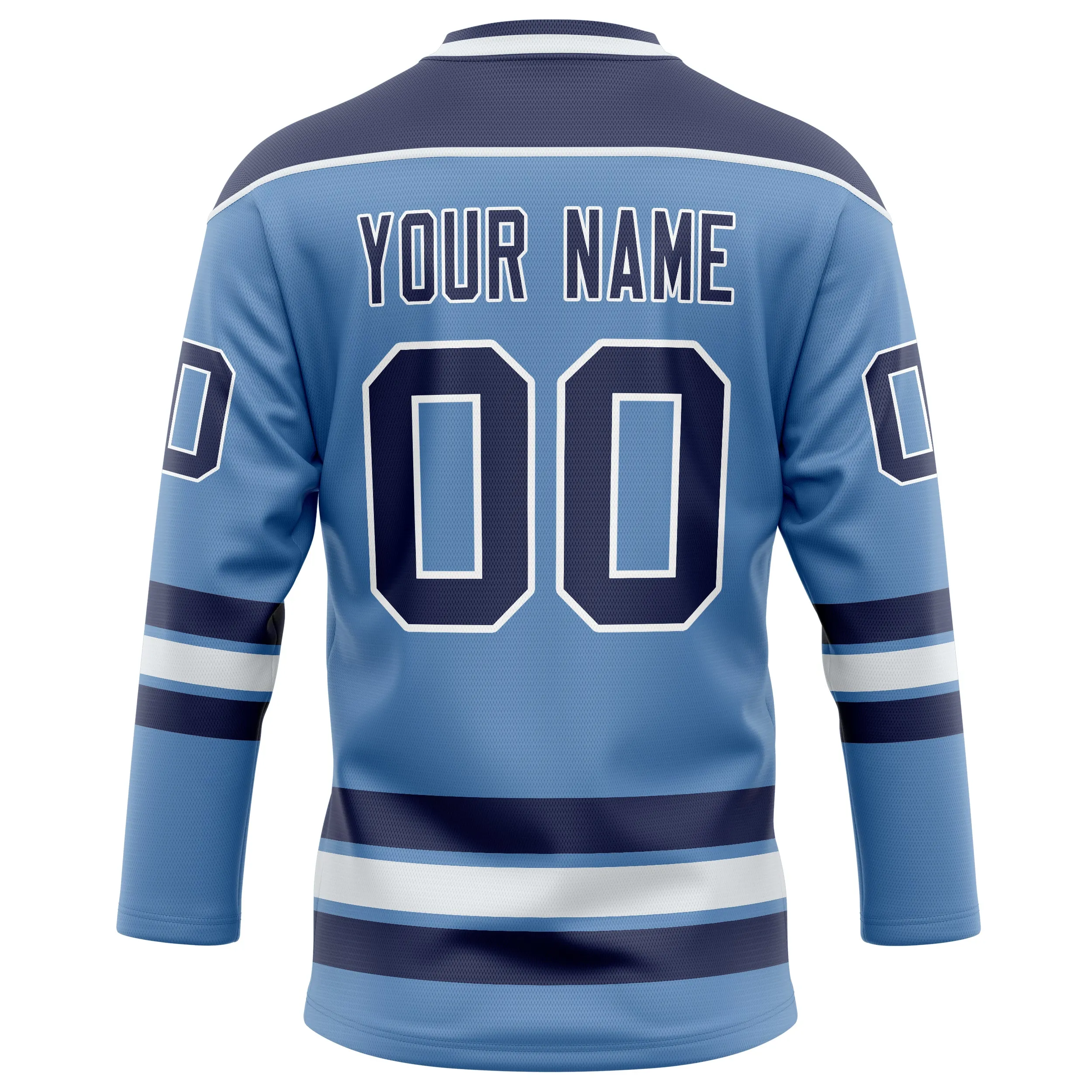 Custom Light Blue Navy Solid Colour Hockey Jersey sold by Tailorly product image thumbnail 4