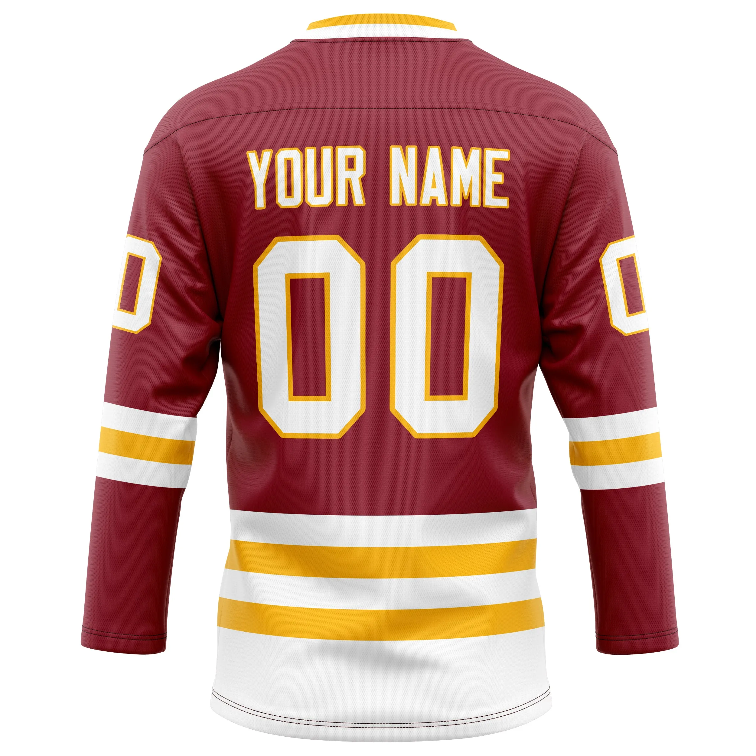 Custom Maroon Gold Solid Colour Hockey Jersey sold by Tailorly product image thumbnail 4
