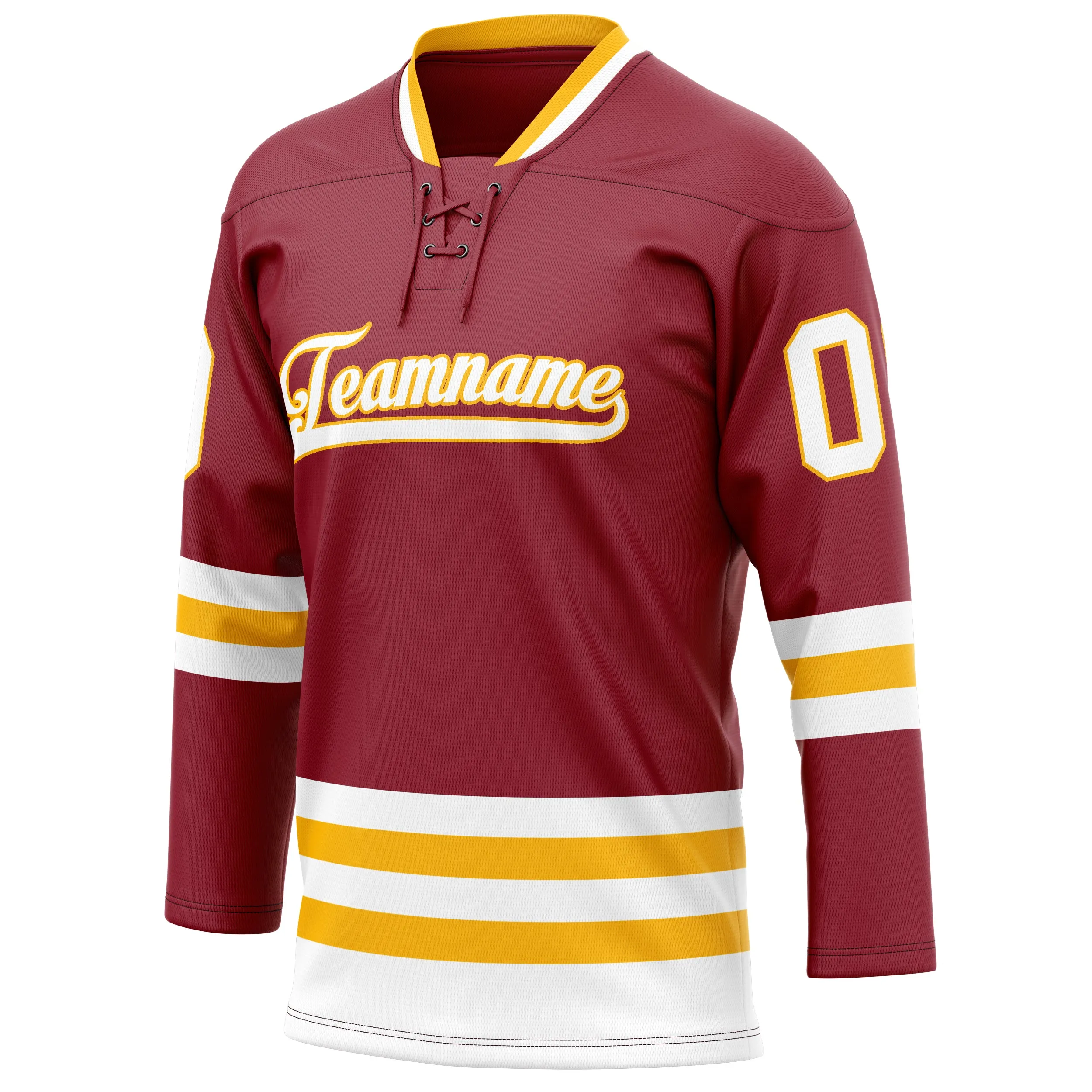 Custom Maroon Gold Solid Colour Hockey Jersey sold by Tailorly product image thumbnail 3