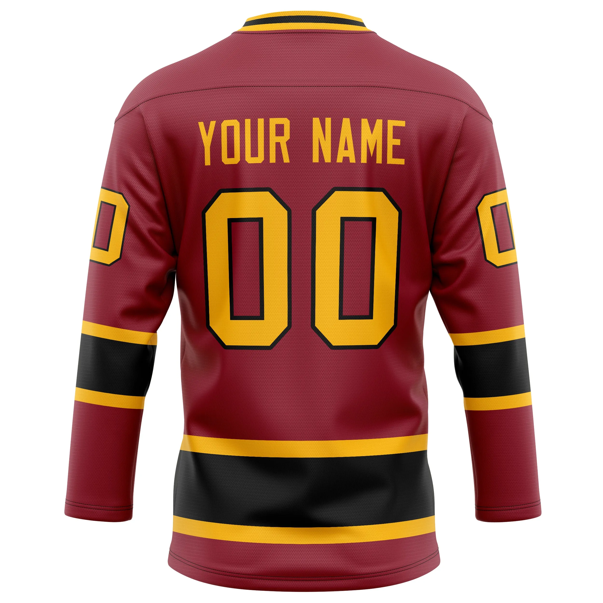 Custom Maroon Gold Solid Colour Hockey Jersey sold by Tailorly product image thumbnail 4