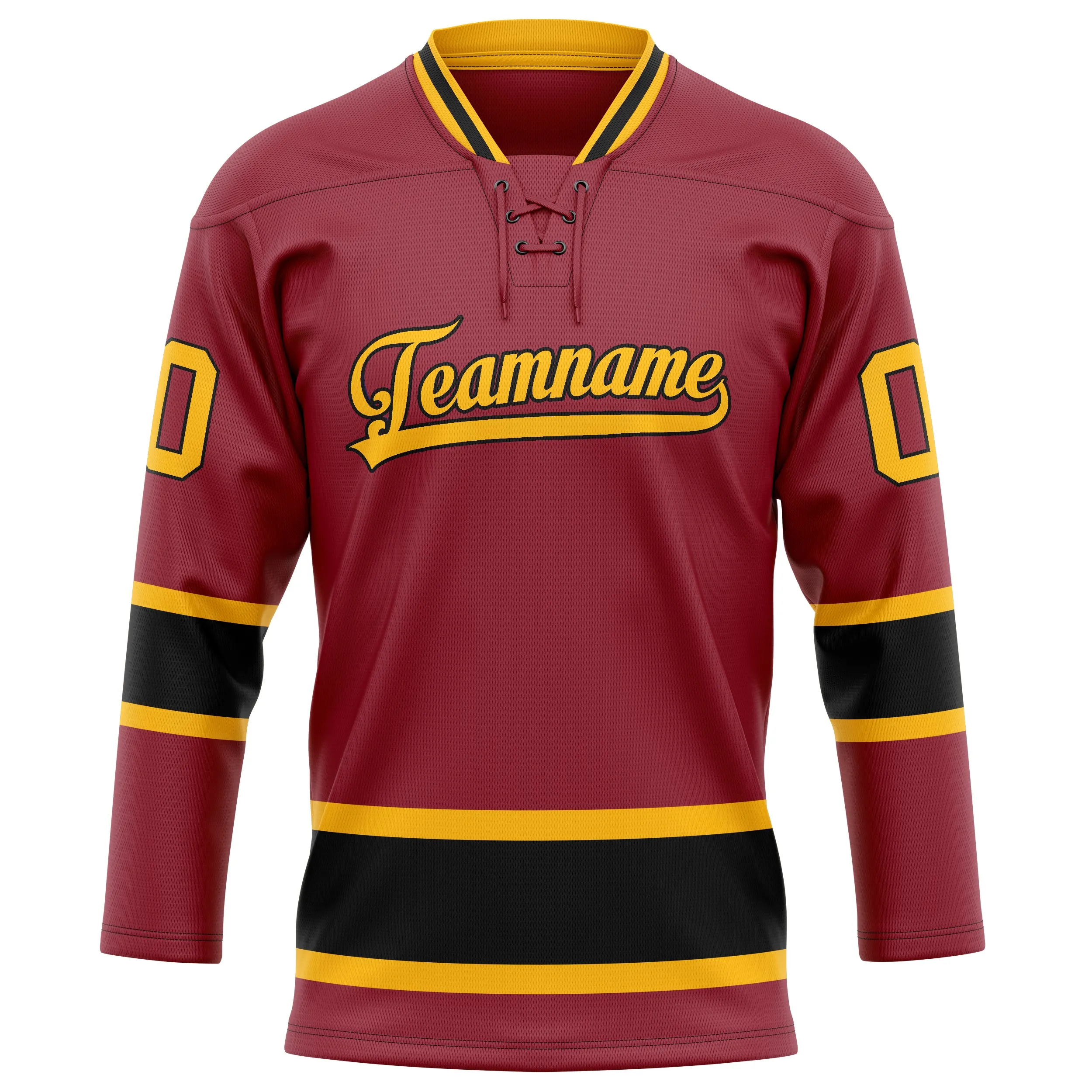 Custom Maroon Gold Solid Colour Hockey Jersey sold by Tailorly product image thumbnail 2