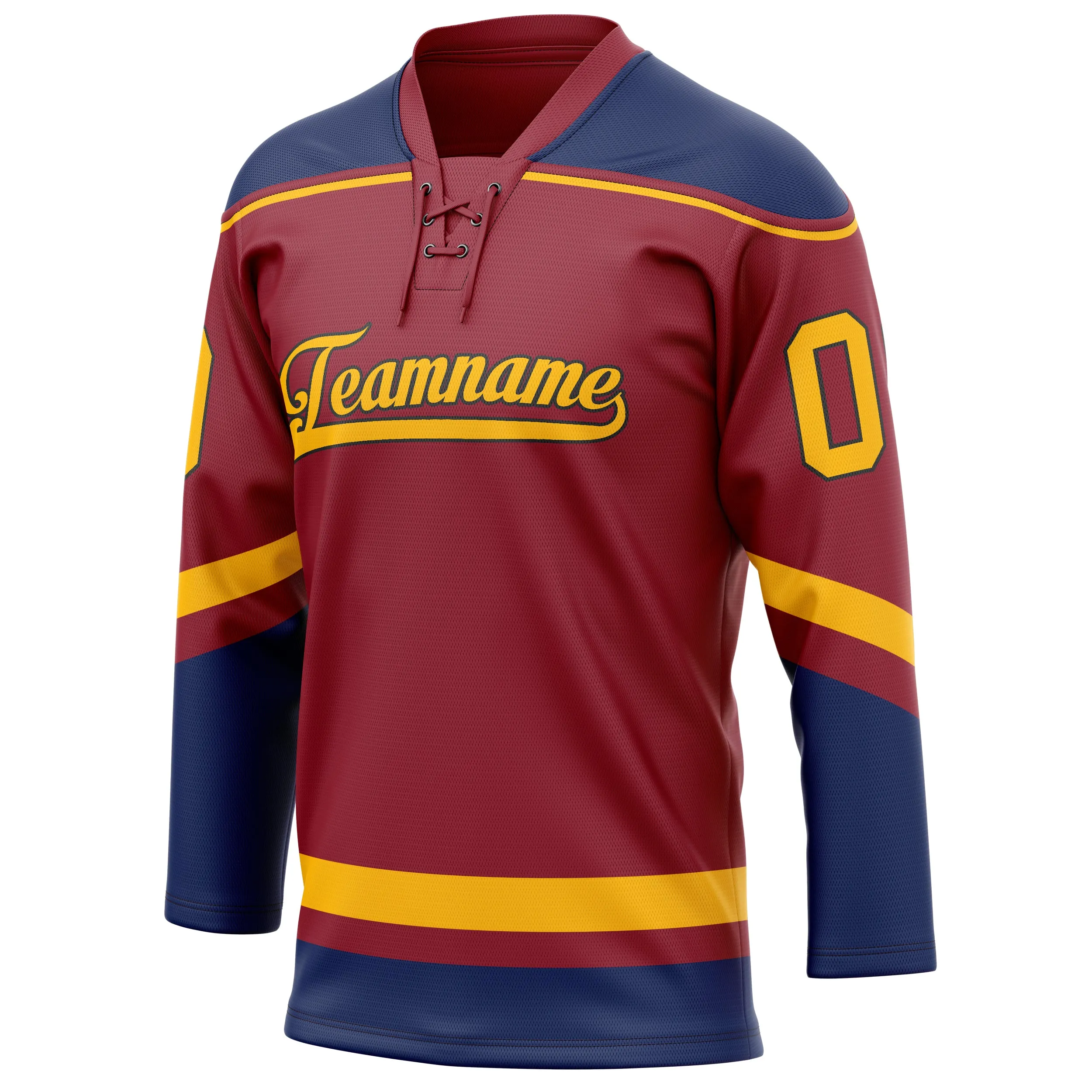 Custom Maroon Navy Solid Colour Hockey Jersey sold by Tailorly product image thumbnail 3