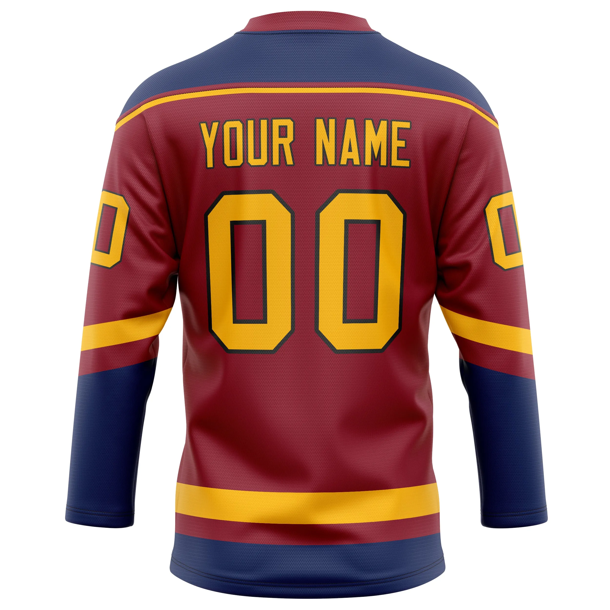 Custom Maroon Navy Solid Colour Hockey Jersey sold by Tailorly product image thumbnail 4