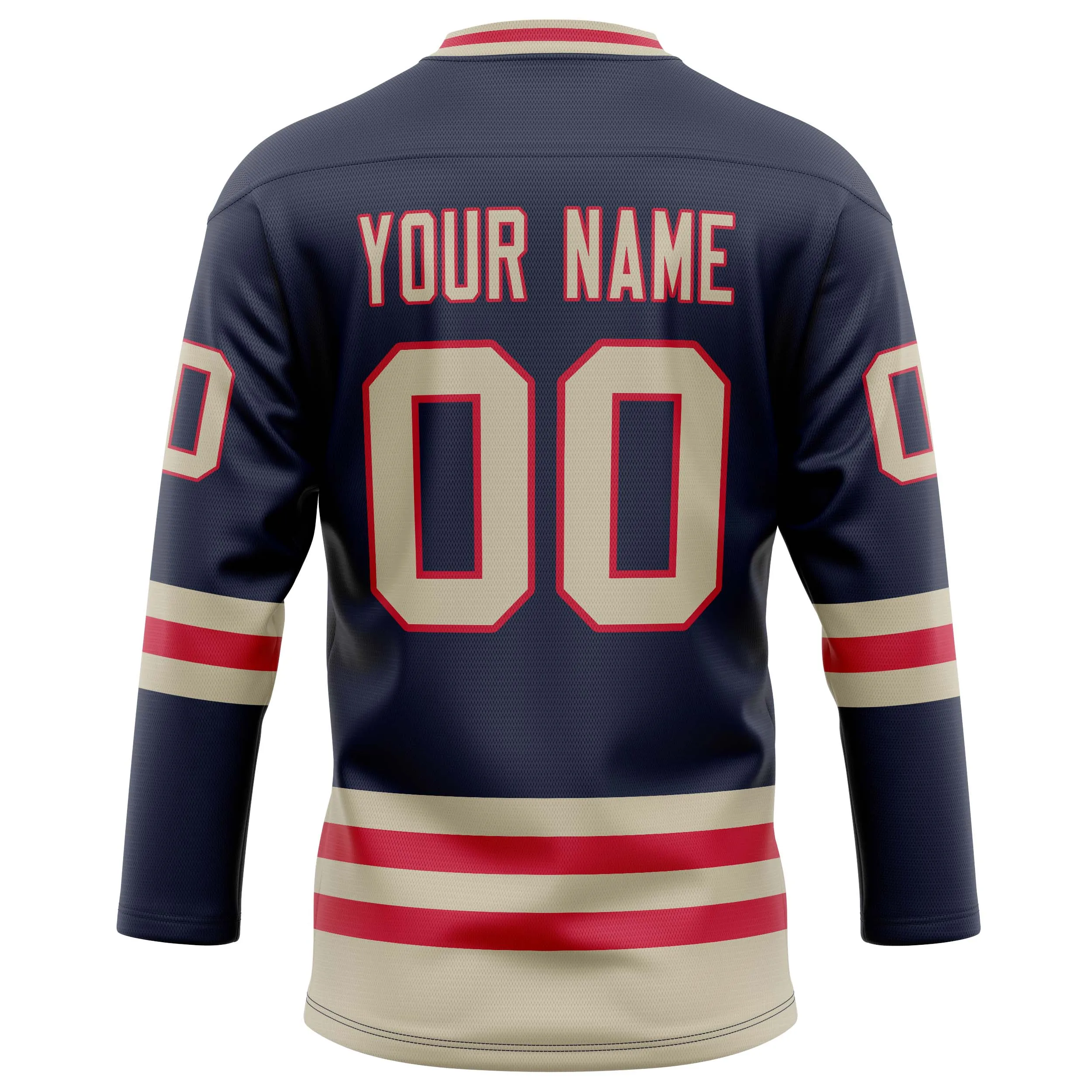 Custom Navy Cream Solid Colour Hockey Jersey sold by Tailorly product image thumbnail 4