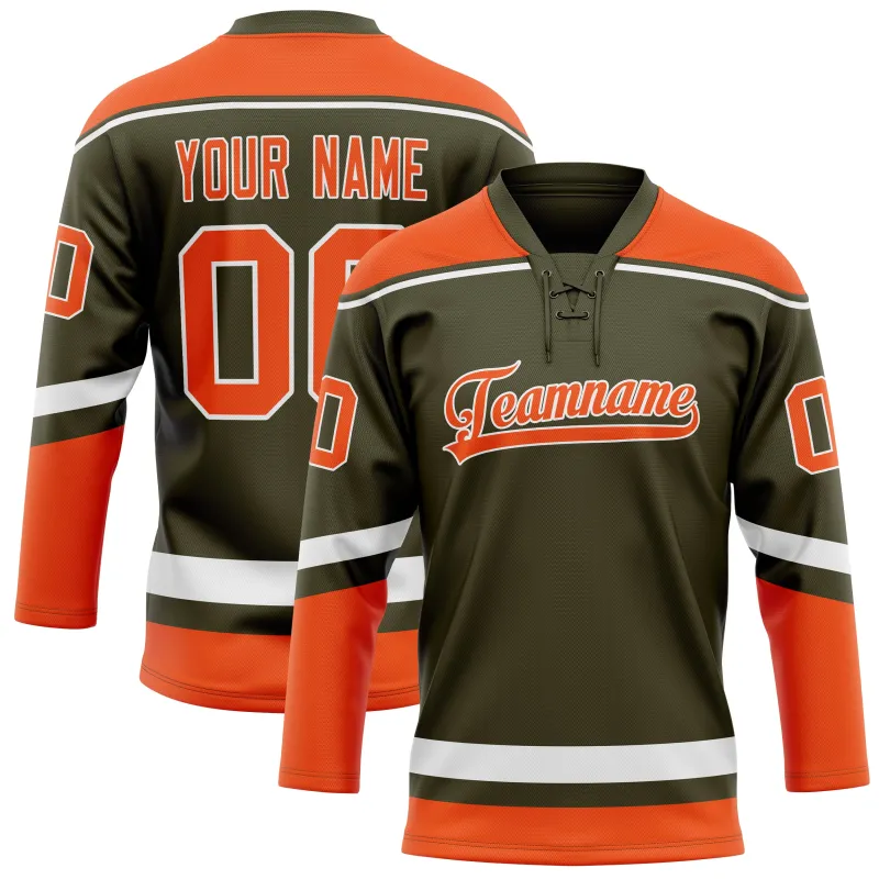 Custom Olive Red Solid Colour Hockey Jersey sold by Tailorly