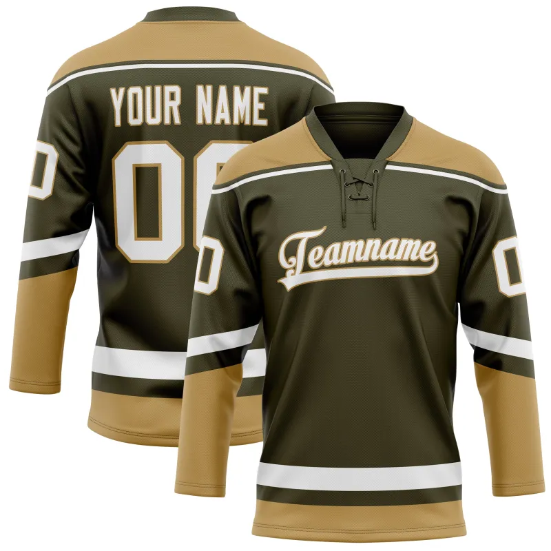 Custom Olive Old Gold Solid Colour Hockey Jersey sold by Tailorly