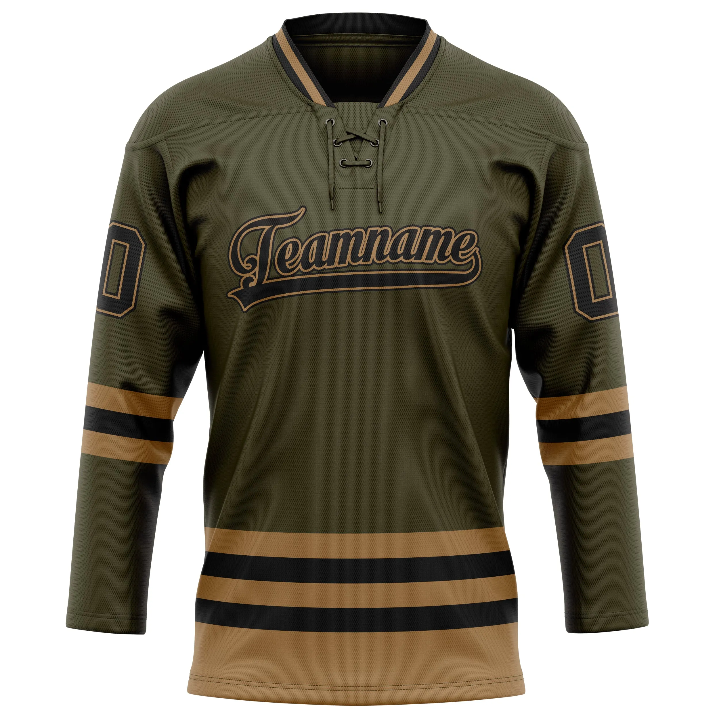 Custom Olive Black Solid Colour Hockey Jersey sold by Tailorly product image thumbnail 2