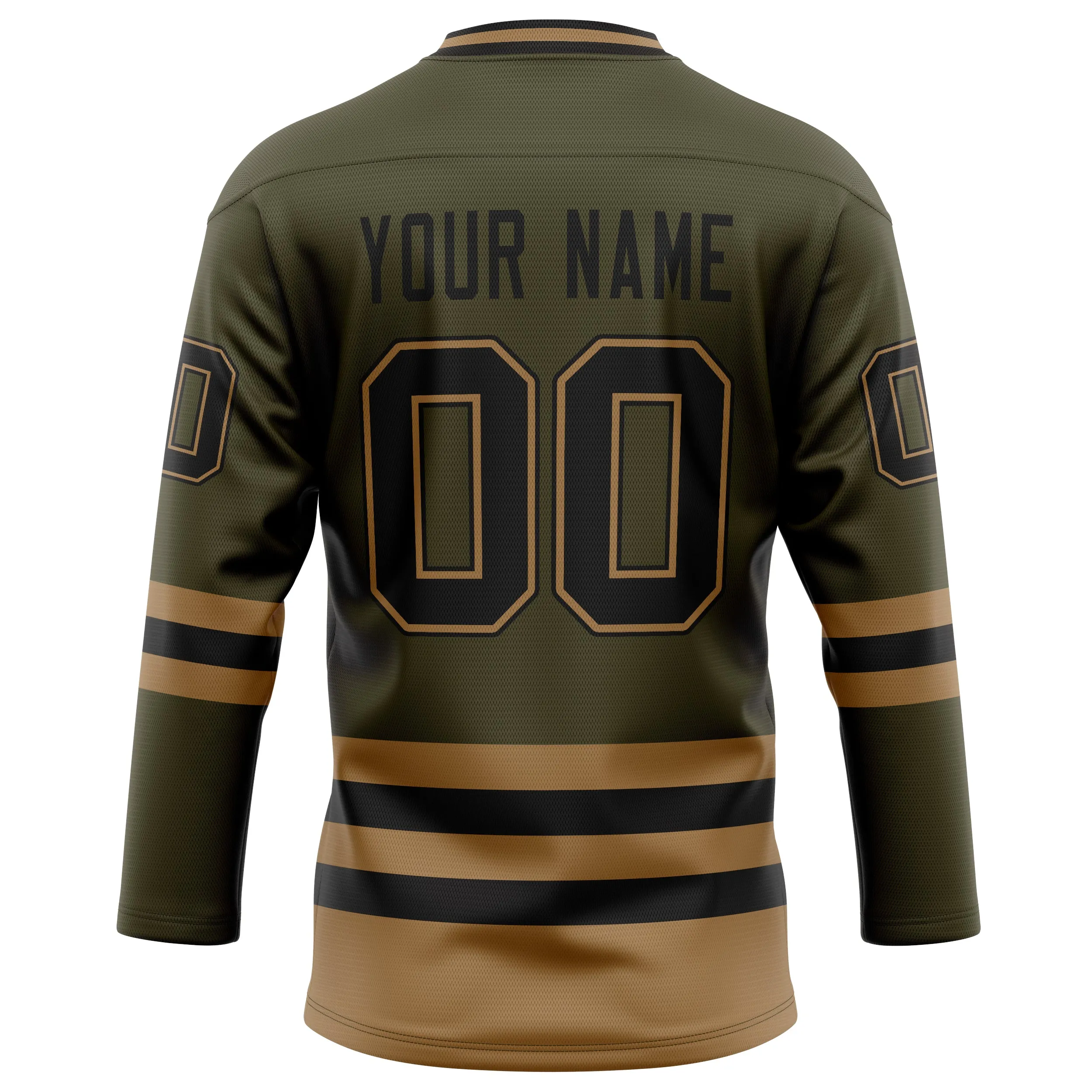 Custom Olive Black Solid Colour Hockey Jersey sold by Tailorly product image thumbnail 4
