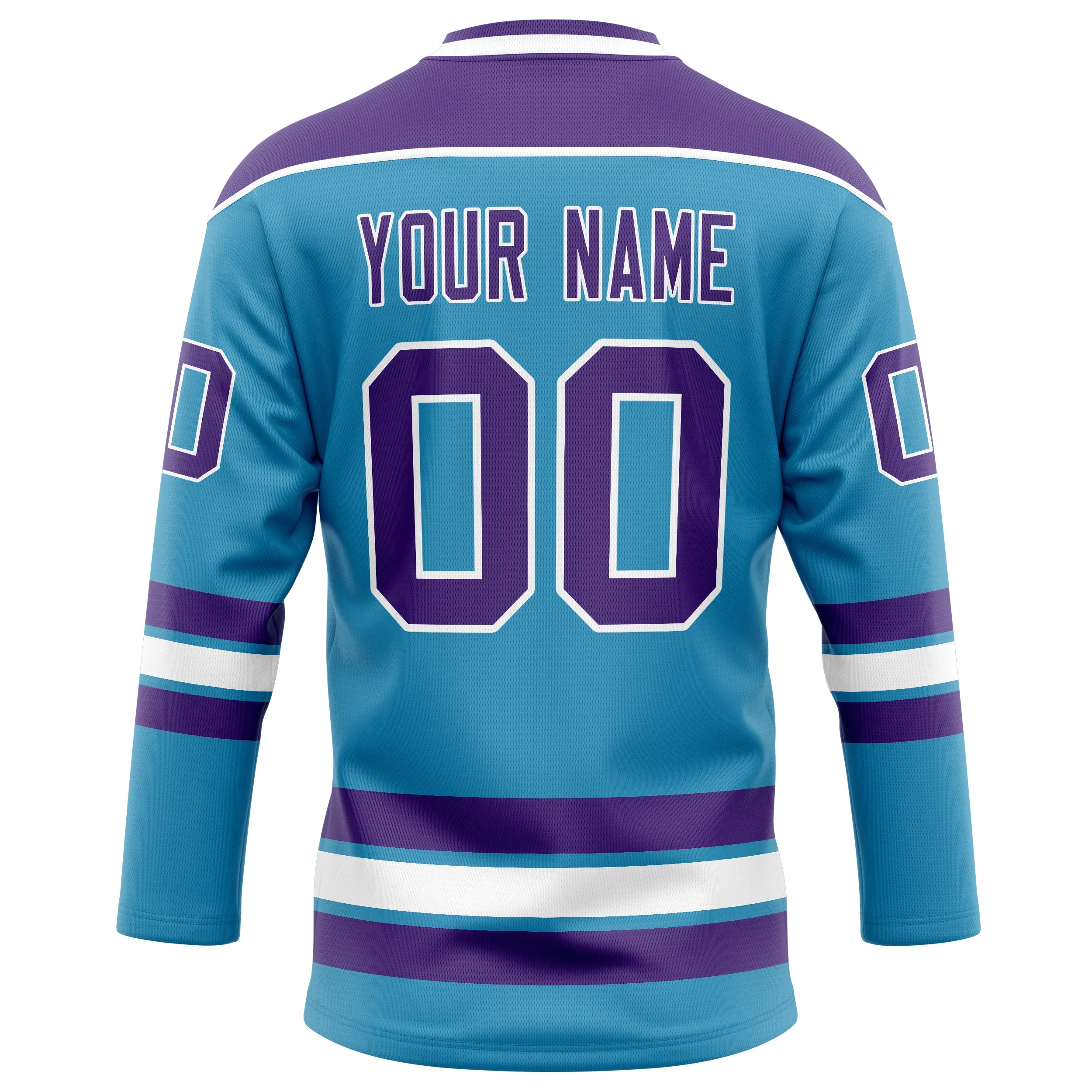 Custom Panther Blue Purple Solid Colour Hockey Jersey sold by Tailorly product image thumbnail 4