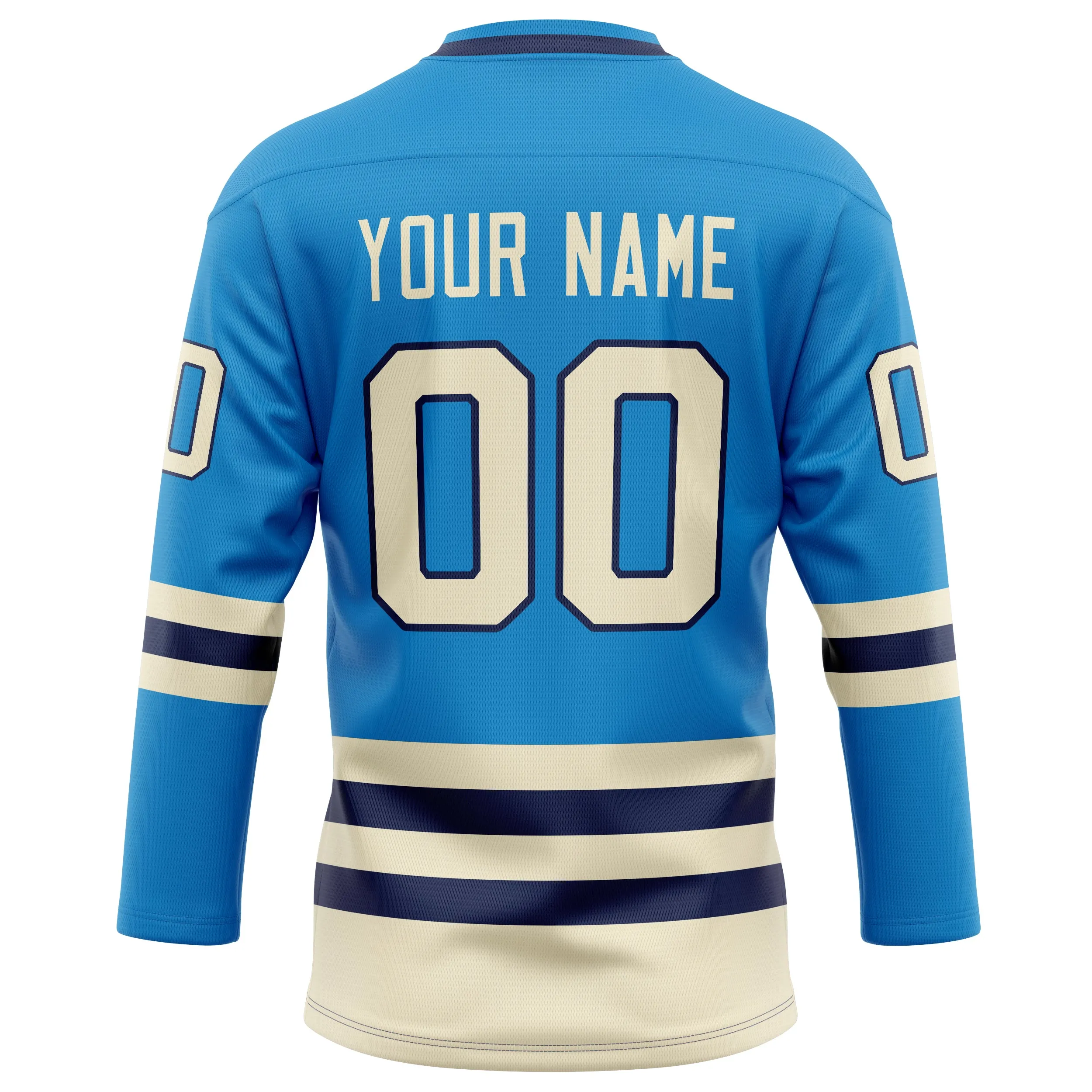 Custom Blue Cream Solid Colour Hockey Jersey sold by Tailorly product image thumbnail 4