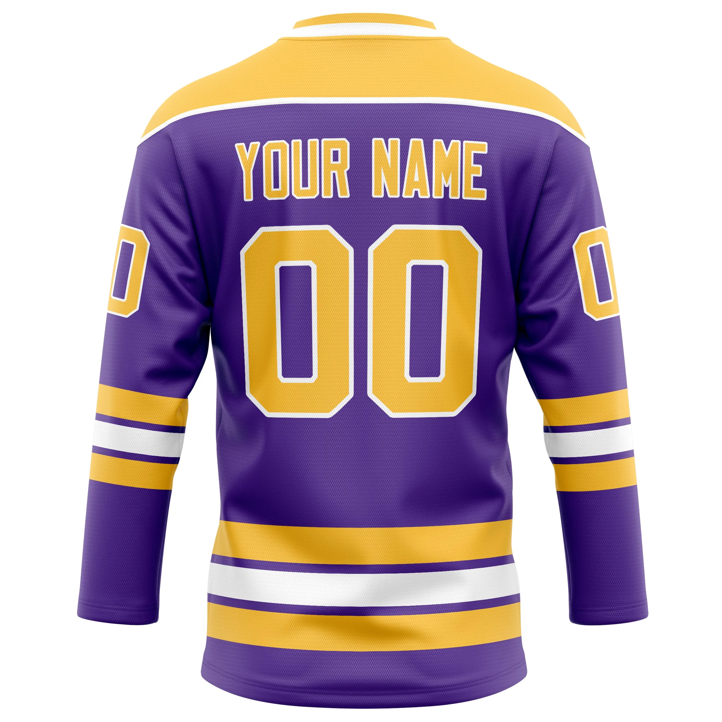 Custom Purple Gold Solid Colour Hockey Jersey sold by Tailorly product image thumbnail 4