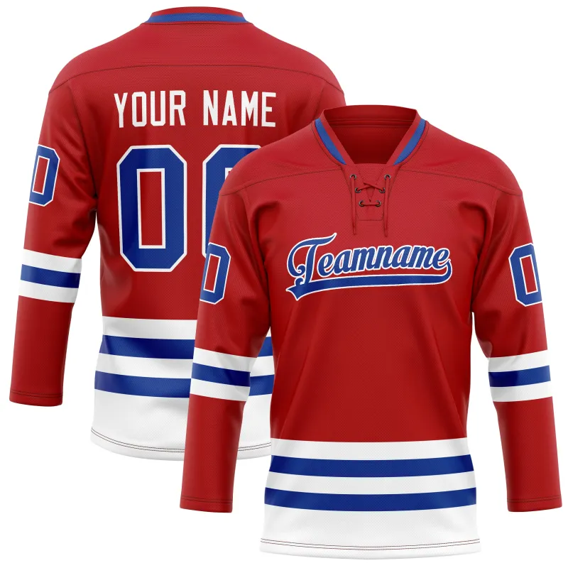 Custom Red Royal Solid Colour Hockey Jersey sold by Tailorly