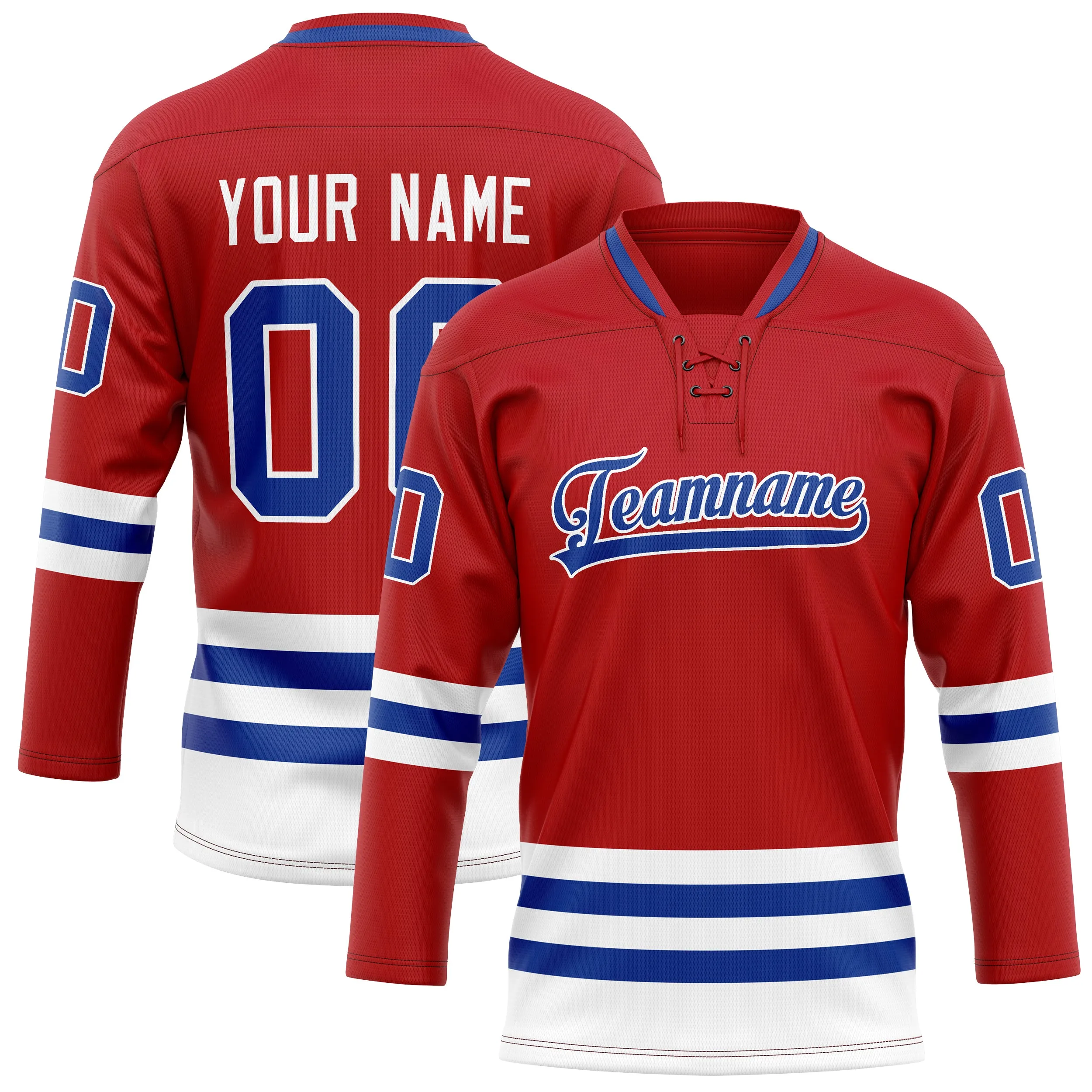 Custom Red Royal Solid Colour Hockey Jersey sold by Tailorly