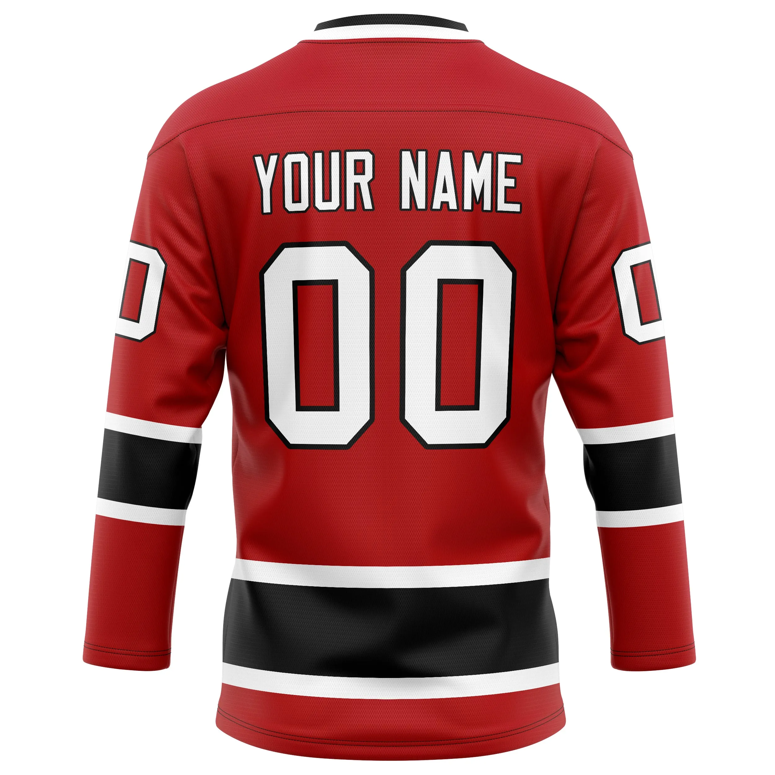 Custom Red Black Solid Colour Hockey Jersey sold by Tailorly product image thumbnail 4