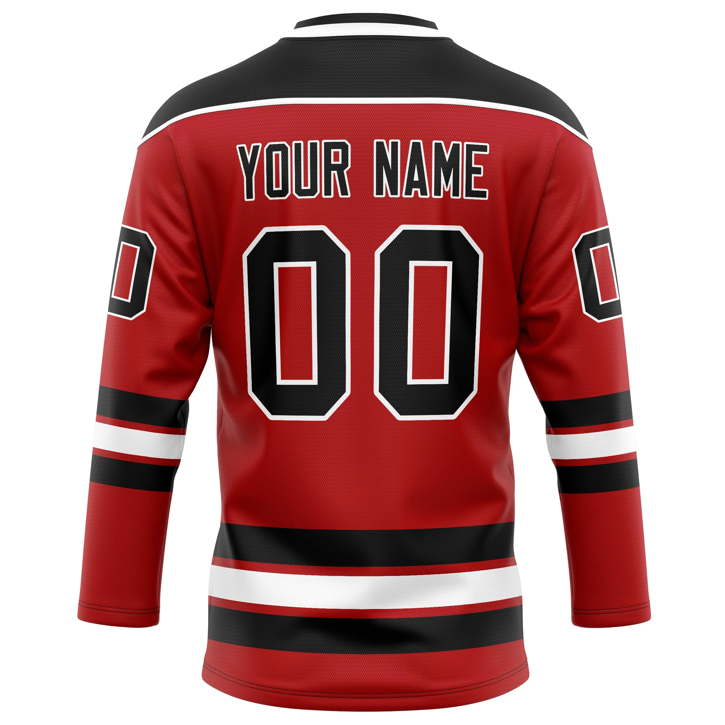 Custom Red Black Solid Colour Hockey Jersey sold by Tailorly product image thumbnail 4