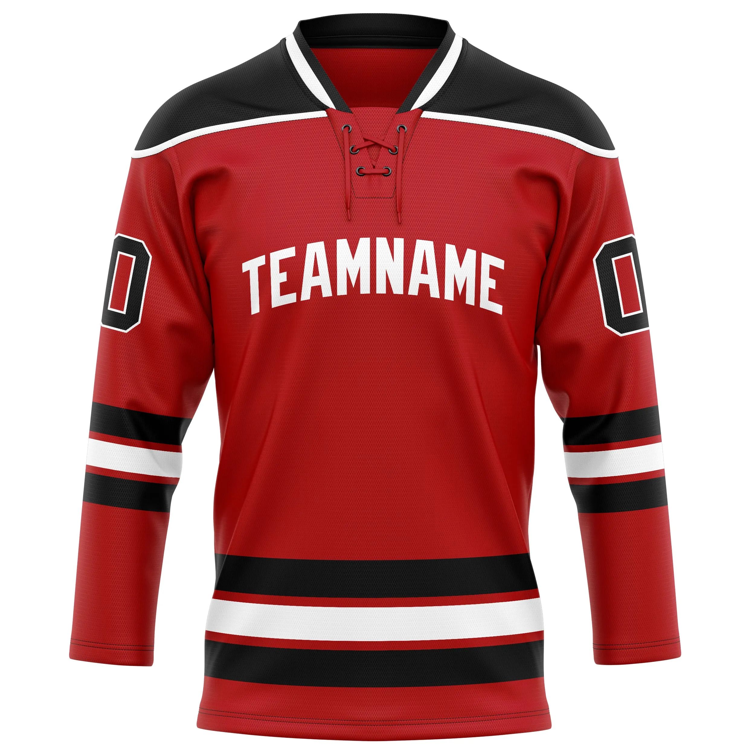 Custom Red Black Solid Colour Hockey Jersey sold by Tailorly product image thumbnail 2