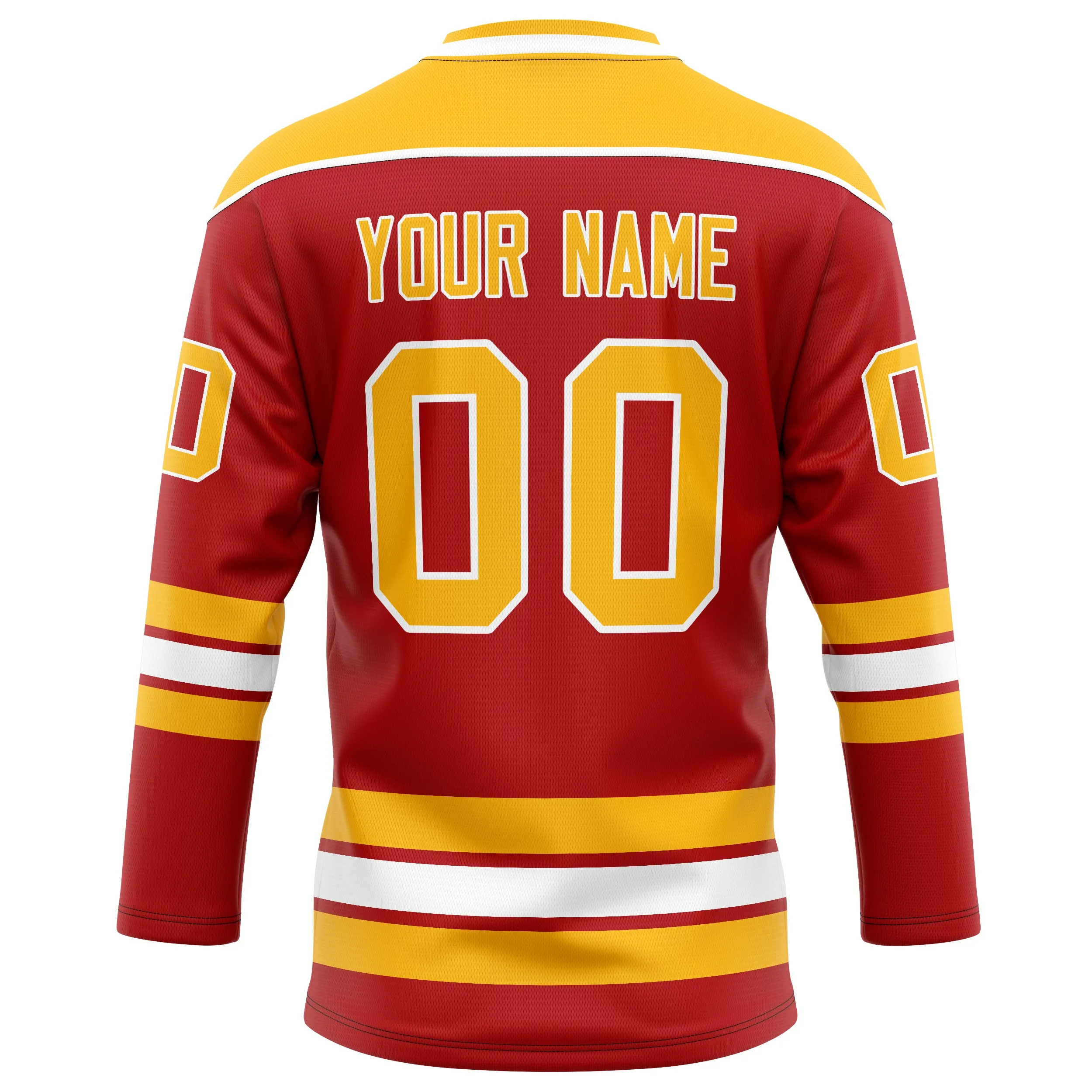 Custom Red Gold Solid Colour Hockey Jersey sold by Tailorly product image thumbnail 4