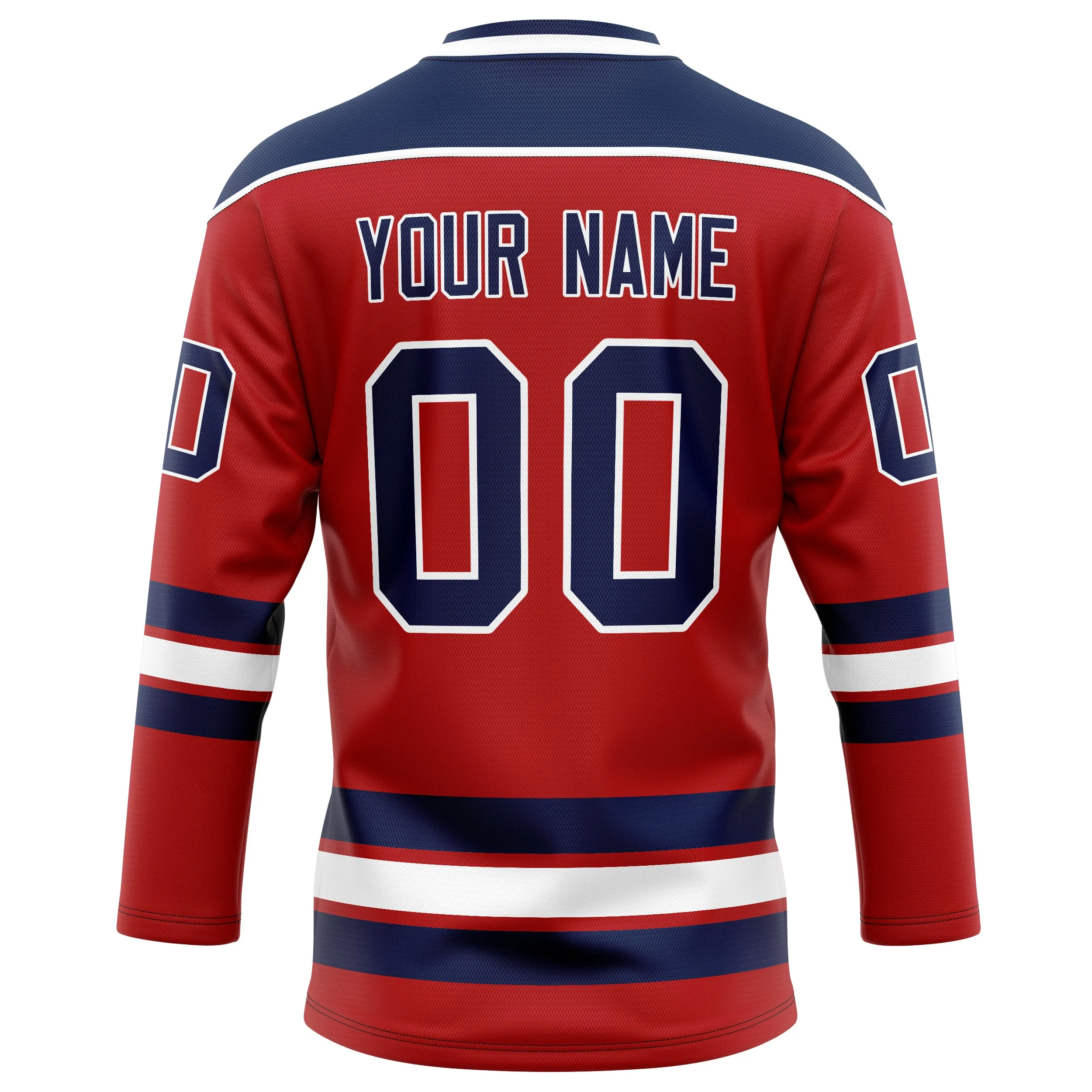 Custom Red Navy Solid Colour Hockey Jersey sold by Tailorly product image thumbnail 4