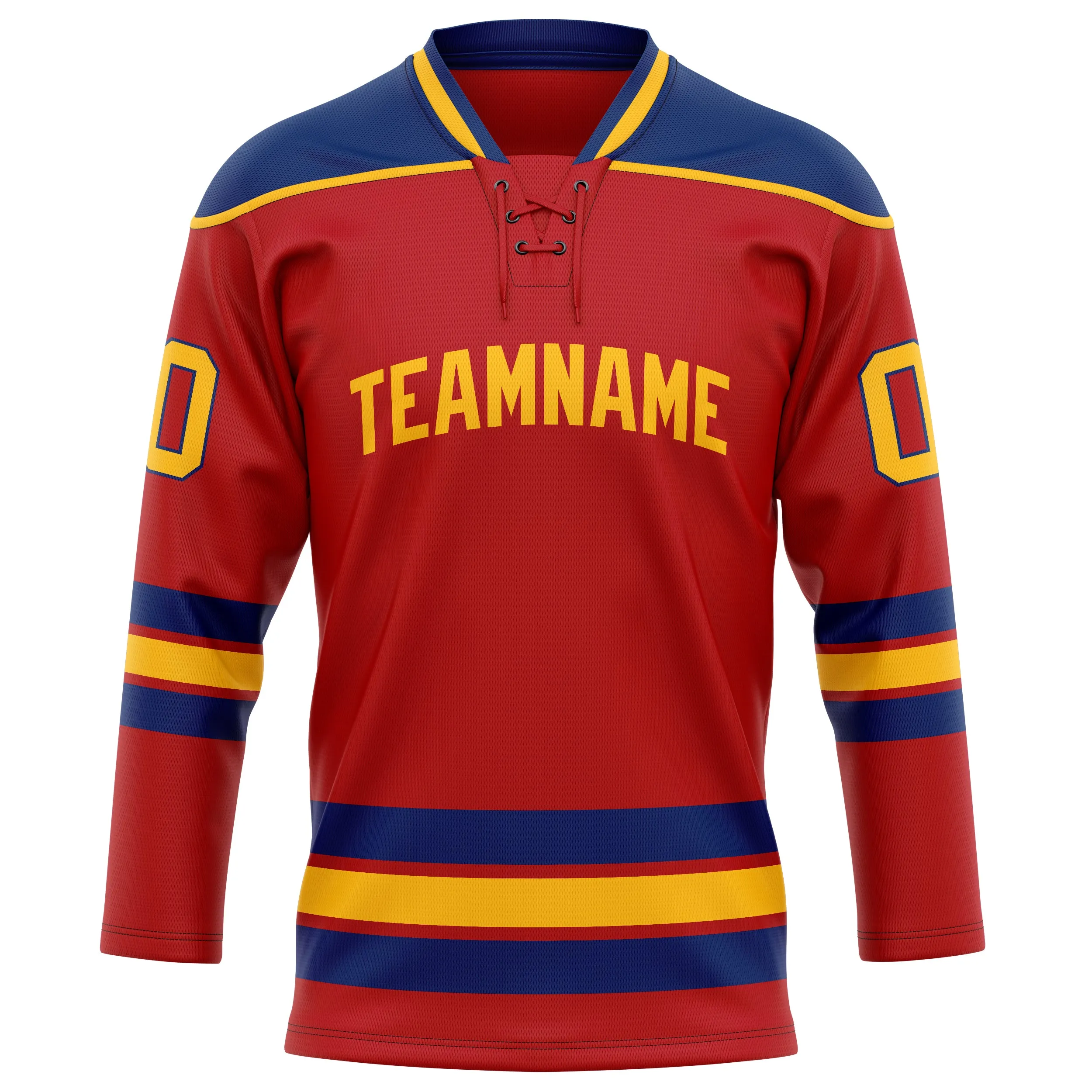 Custom Red Gold Solid Colour Hockey Jersey sold by Tailorly product image thumbnail 2
