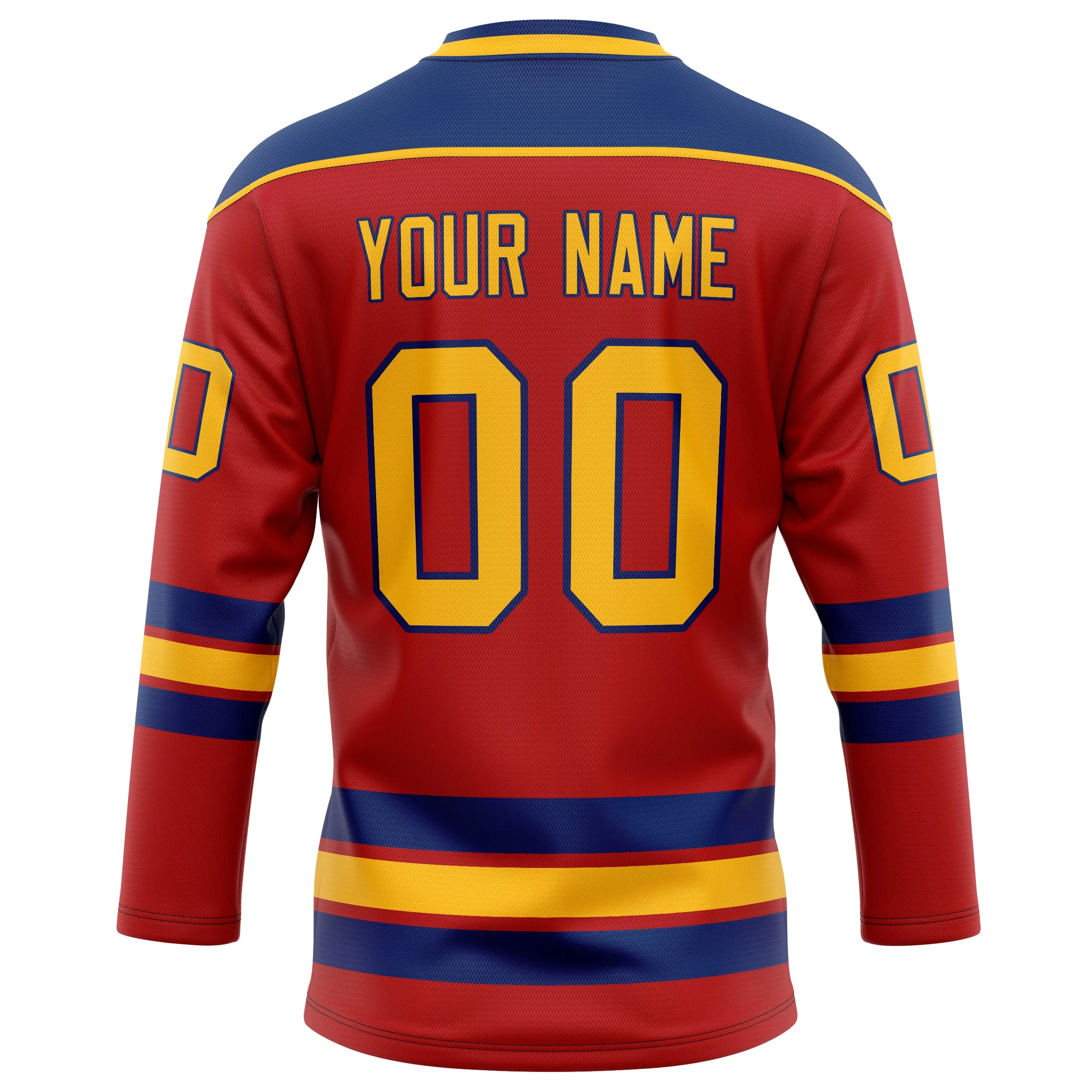 Custom Red Gold Solid Colour Hockey Jersey sold by Tailorly product image thumbnail 4