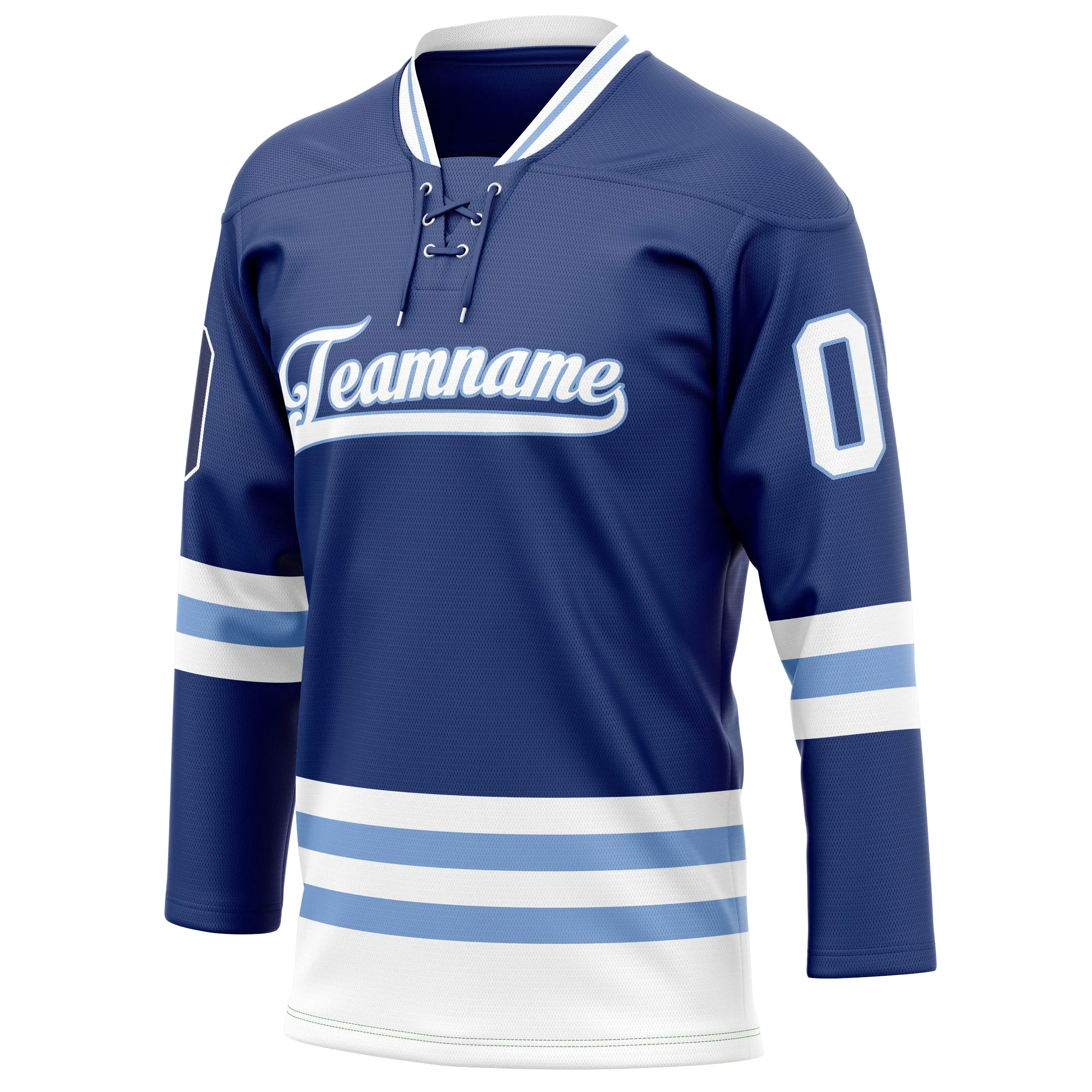 Custom Royal White Solid Colour Hockey Jersey sold by Tailorly product image thumbnail 3
