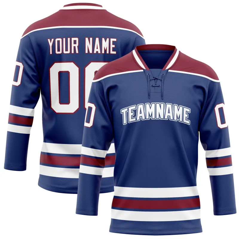 Custom Royal Maroon Solid Colour Hockey Jersey sold by Tailorly